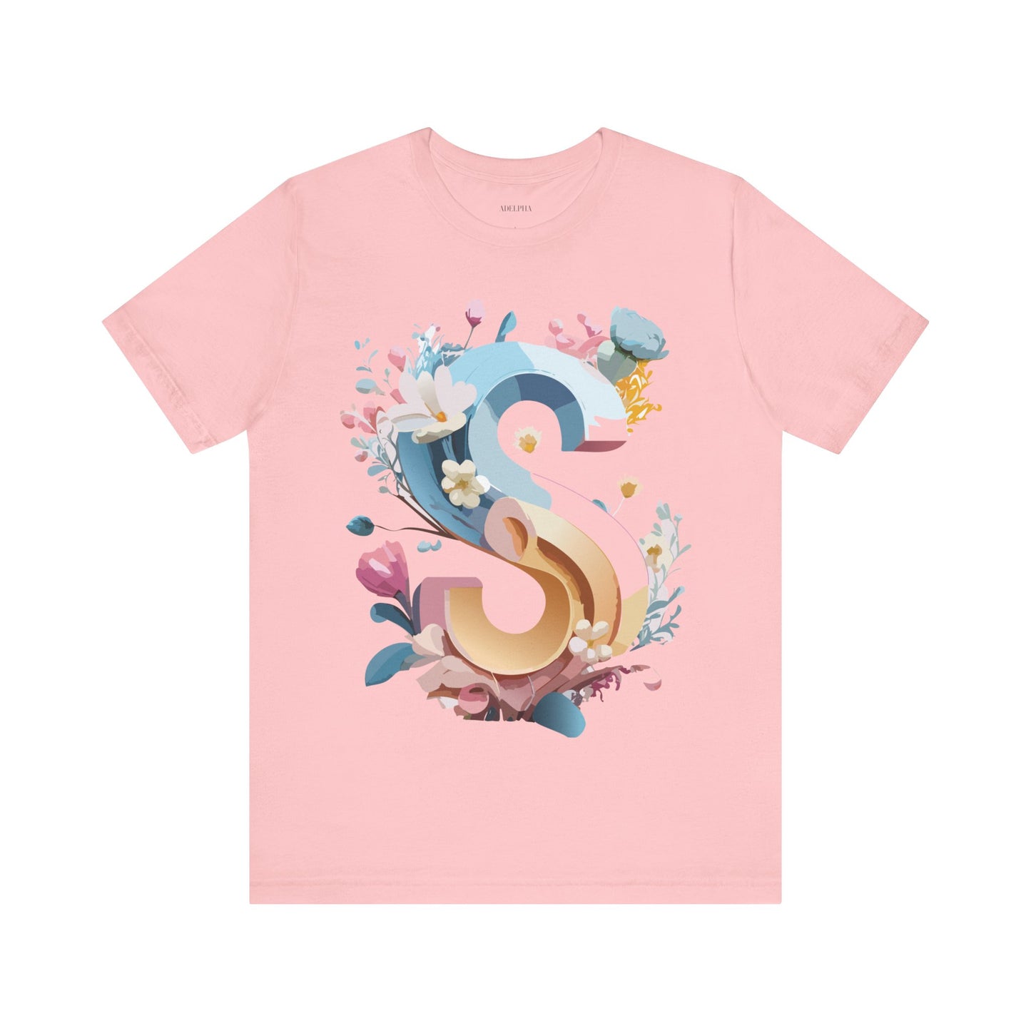 Natural Cotton Tee Shirt - Letters Collection - S Printify