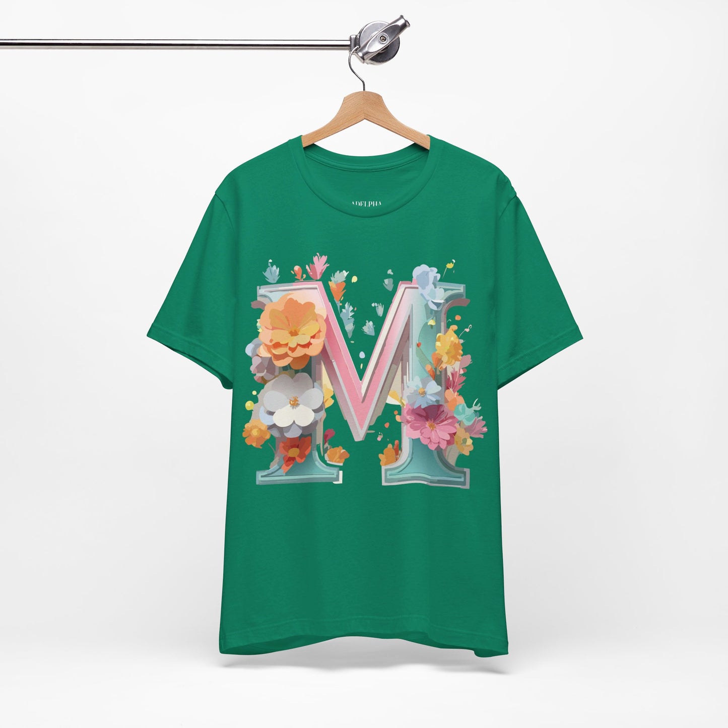Natural Cotton Tee Shirt - Letters Collection - M Printify