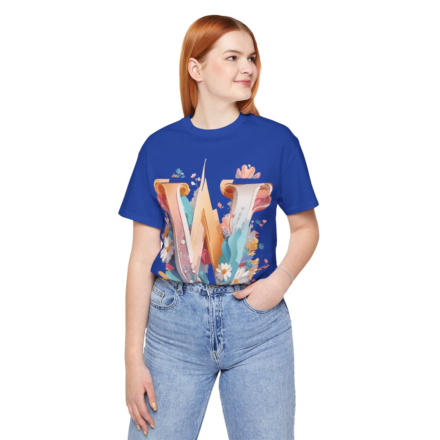 Natural Cotton Tee Shirt - Letters Collection - W Printify
