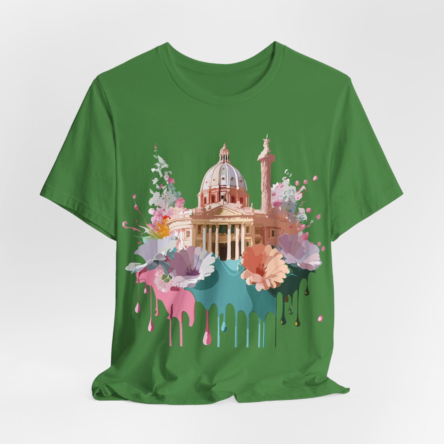 Natural Cotton Tee Shirt - Beautiful Places Collection - Rome Printify