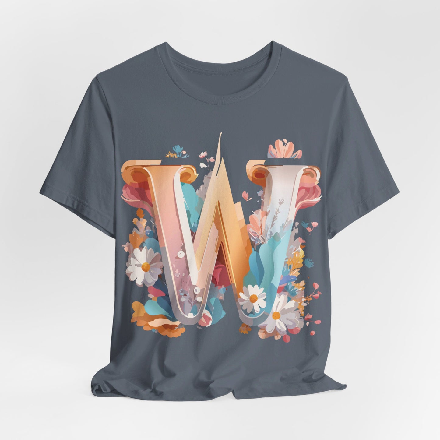 Natural Cotton Tee Shirt - Letters Collection - W Printify