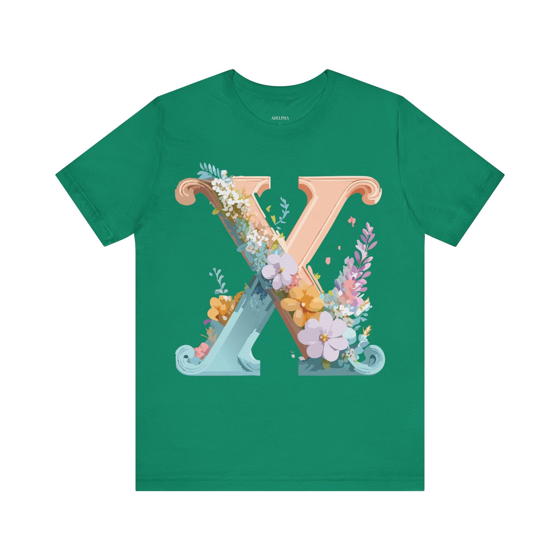 Natural Cotton Tee Shirt - Letters Collection - X Printify