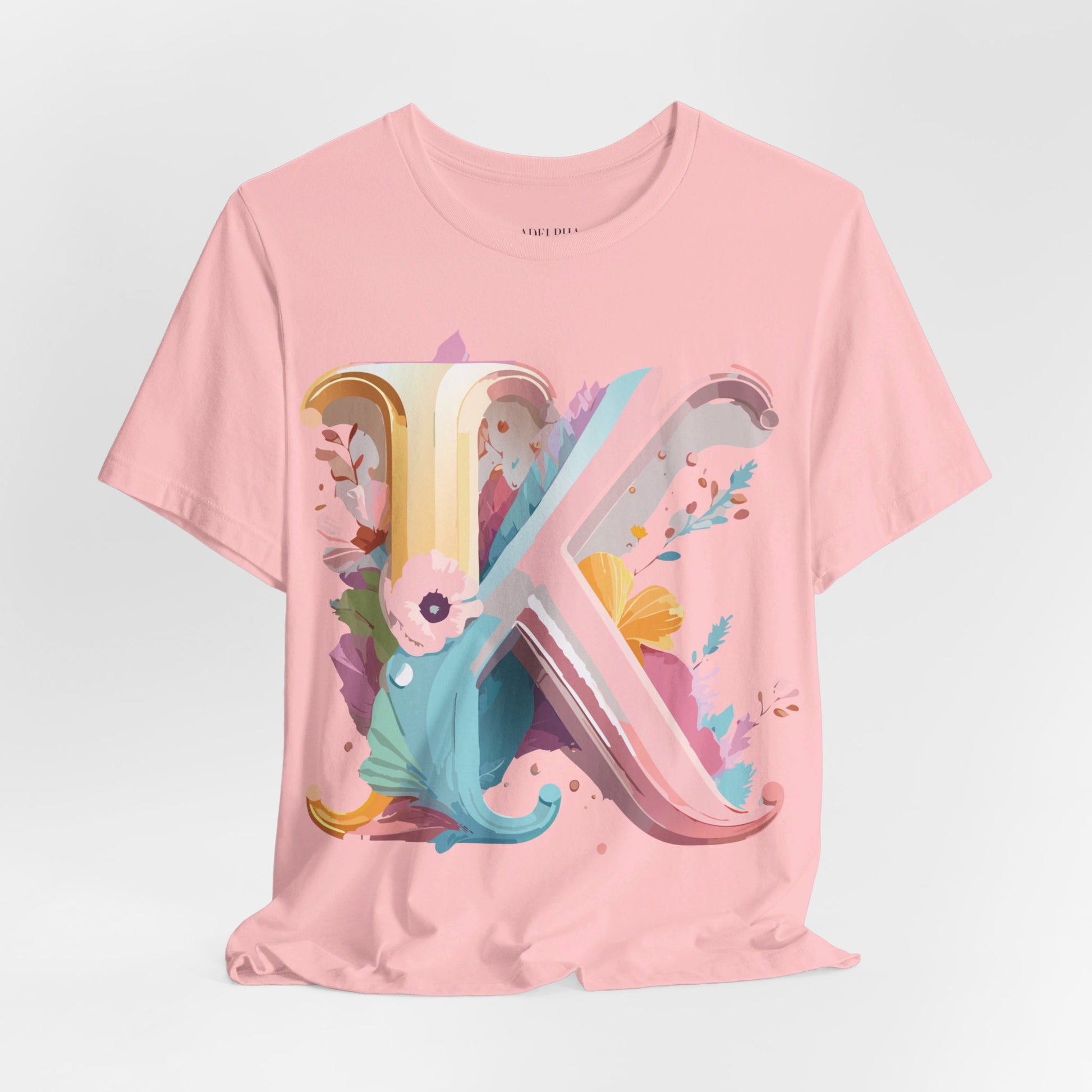 Natural Cotton Tee Shirt - Letters Collection - K Printify