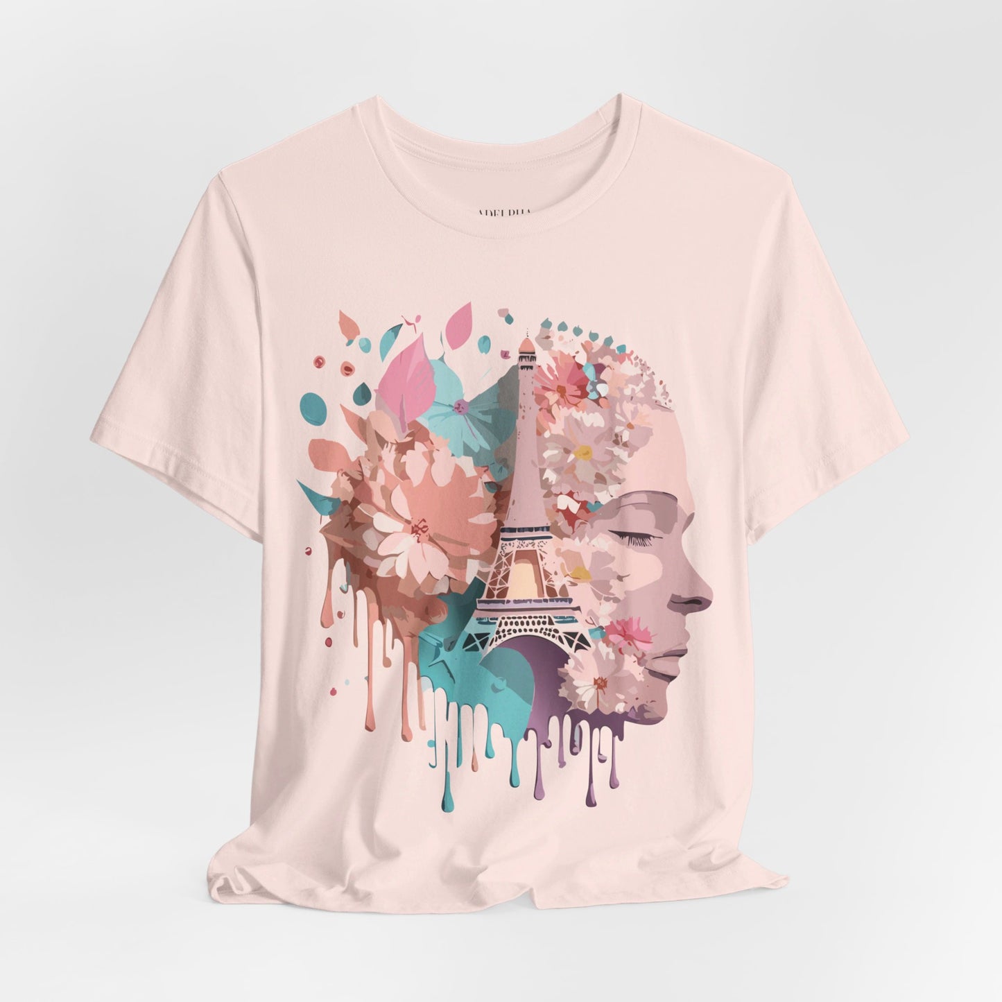 Natural Cotton Tee Shirt - Beautiful Places Collection - Paris Printify