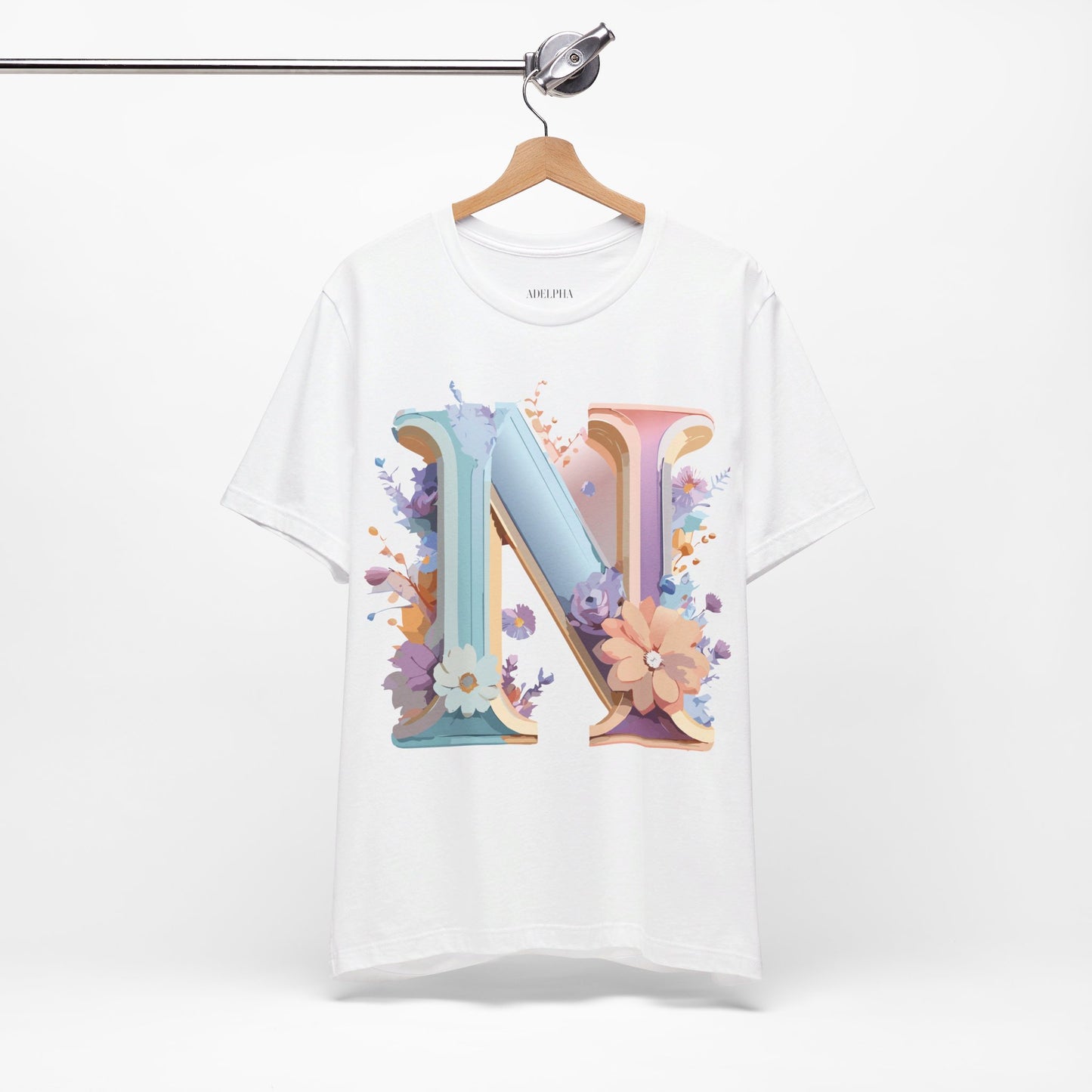 Natural Cotton Tee Shirt - Letters Collection - N Printify