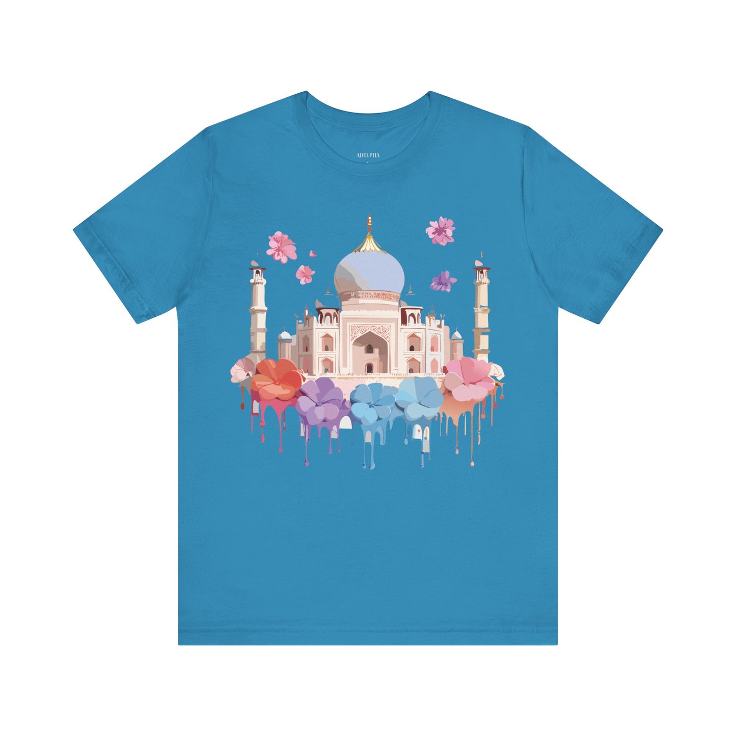 Natural Cotton Tee Shirt - Taj Mahal, India Printify