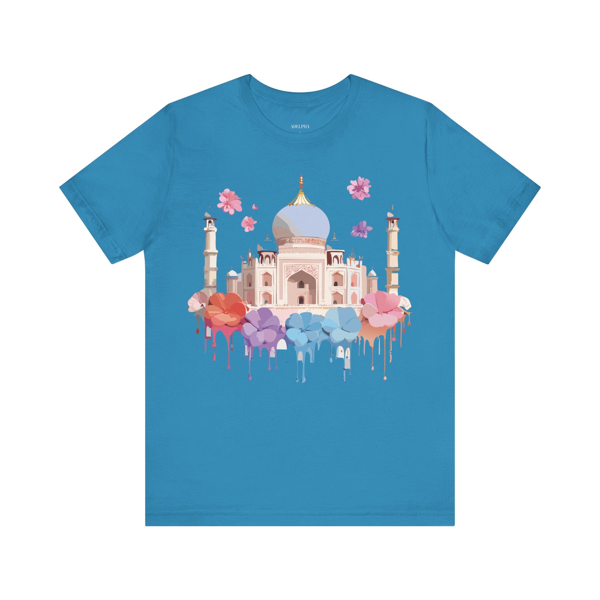 Natural Cotton Tee Shirt - Taj Mahal, India Printify