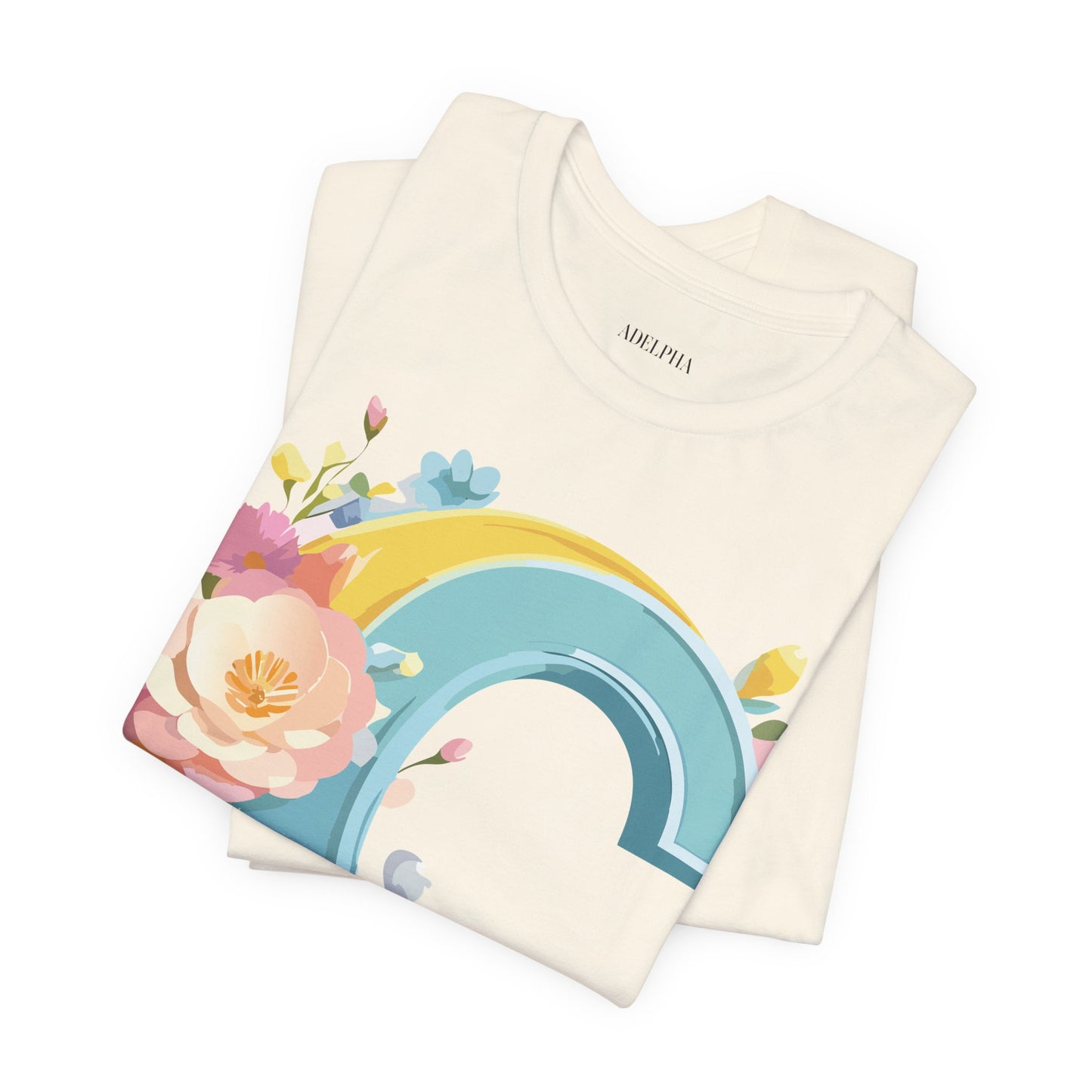 Natural Cotton Tee Shirt - Letters Collection - C Printify