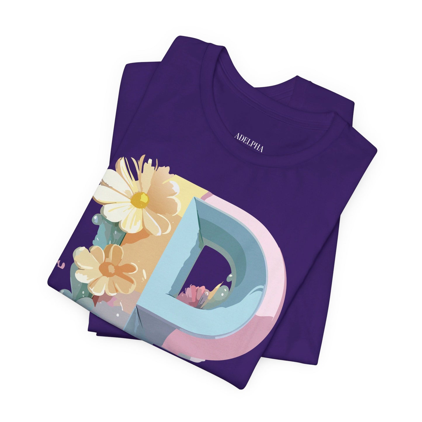 Natural Cotton Tee Shirt - Letters Collection - P Printify