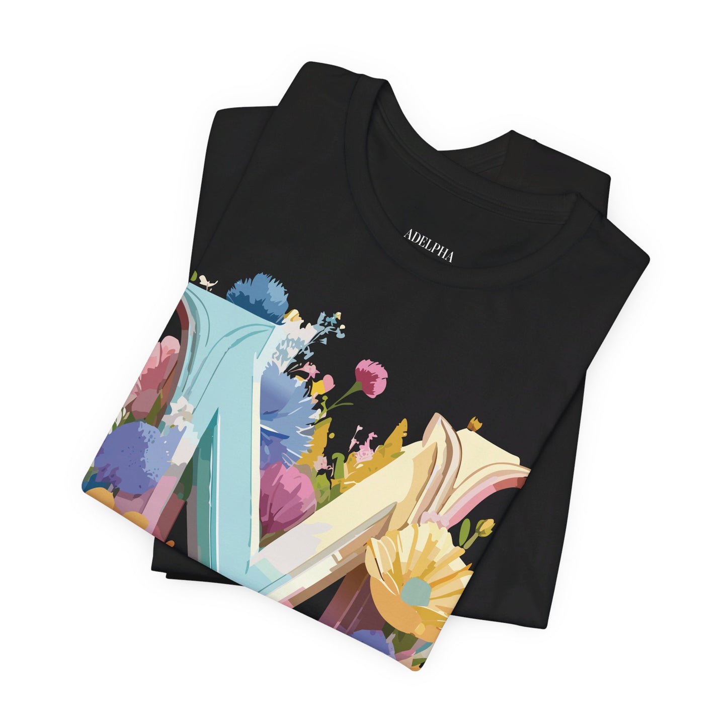 Natural Cotton Tee Shirt - Letters Collection - M Printify