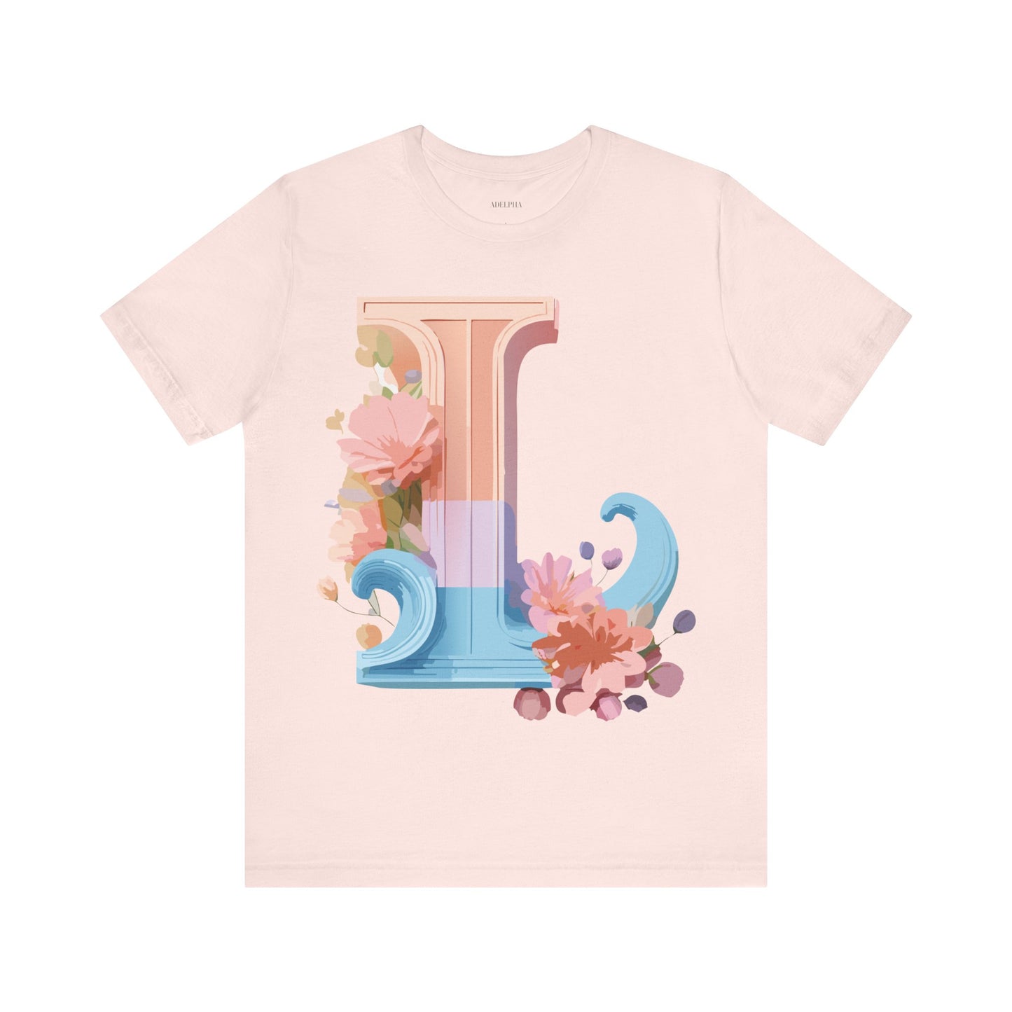 Natural Cotton Tee Shirt - Letters Collection - L Printify
