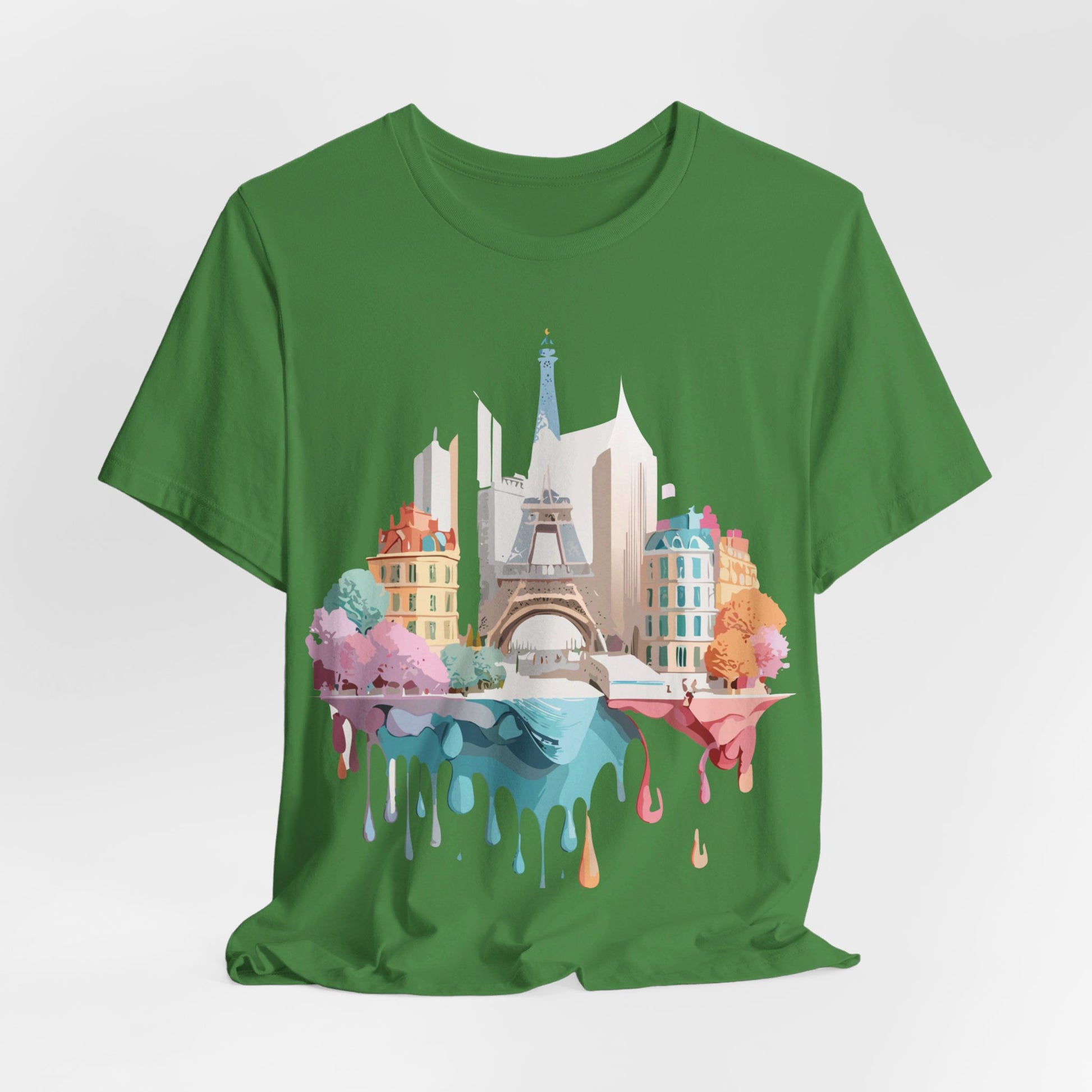 Natural Cotton Tee Shirt - Beautiful Places Collection - Paris Printify