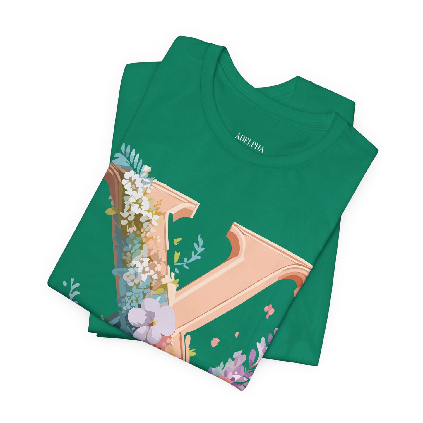 Natural Cotton Tee Shirt - Letters Collection - X Printify