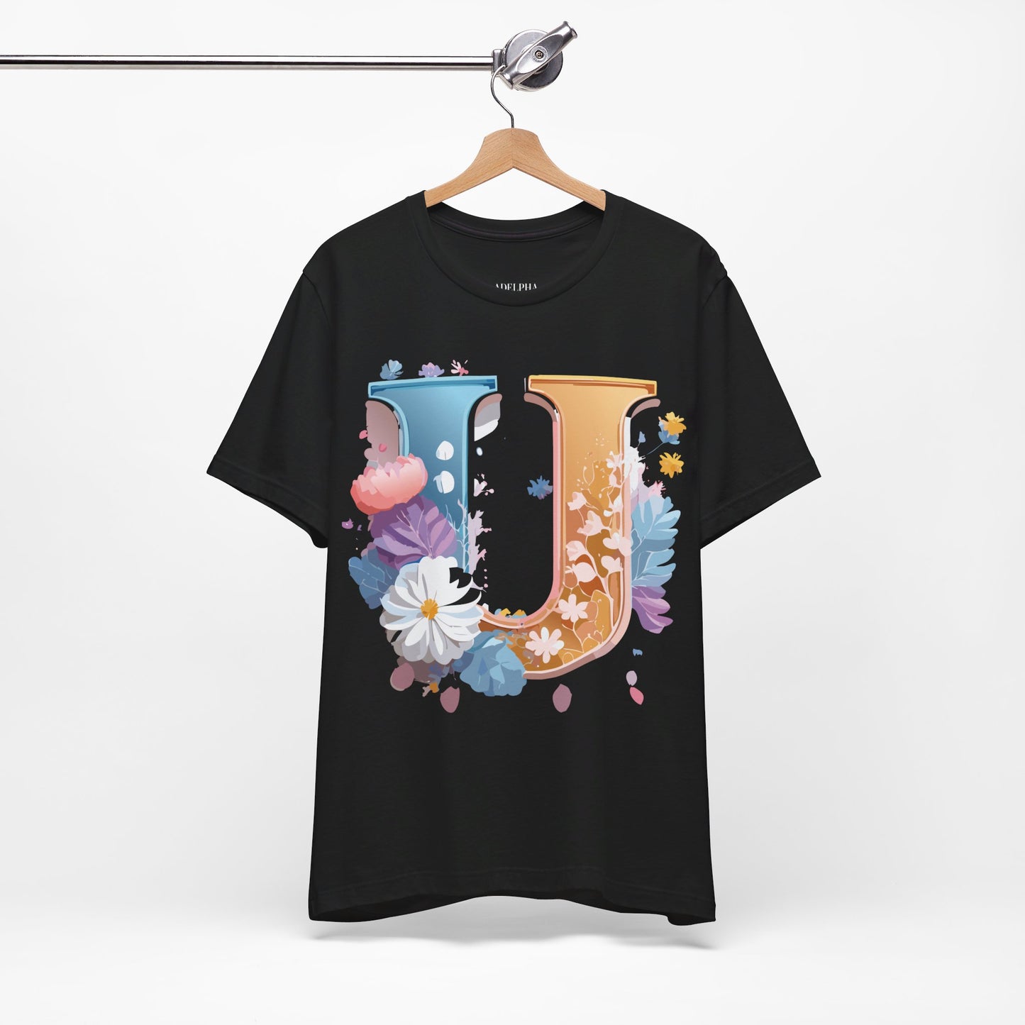 Natural Cotton Tee Shirt - Letters Collection - U Printify