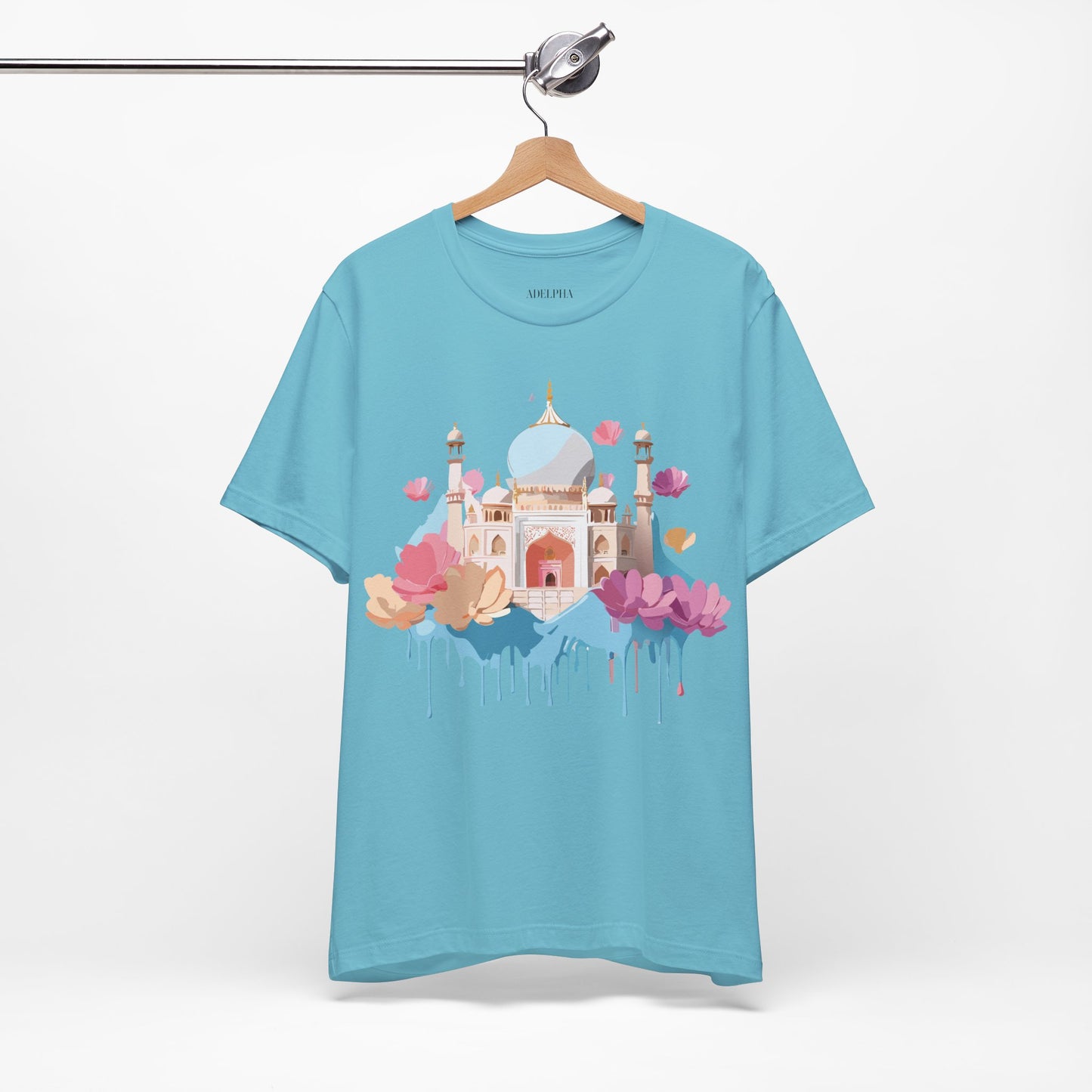 Natural Cotton Tee Shirt - Taj Mahal, India Printify