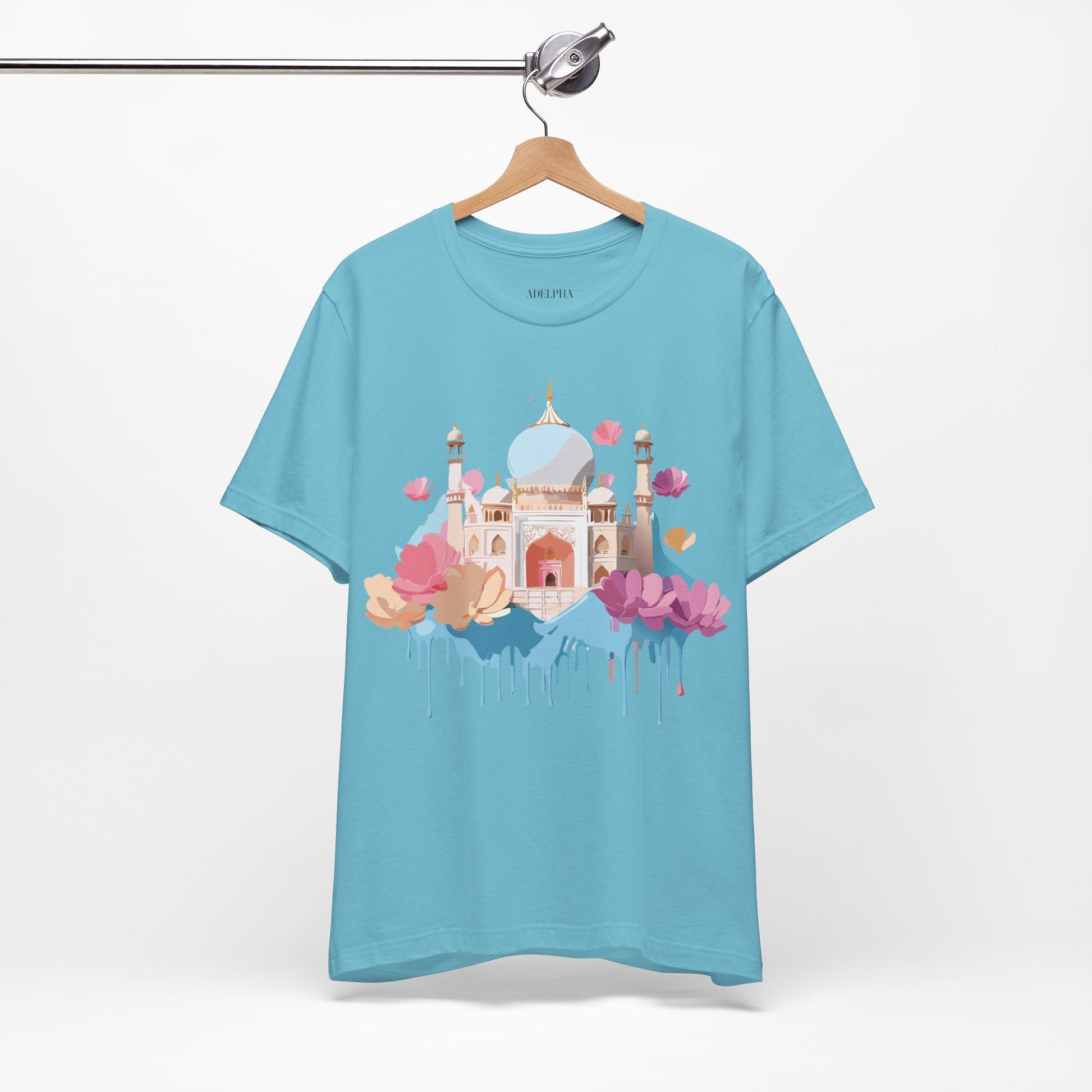 Natural Cotton Tee Shirt - Taj Mahal, India Printify