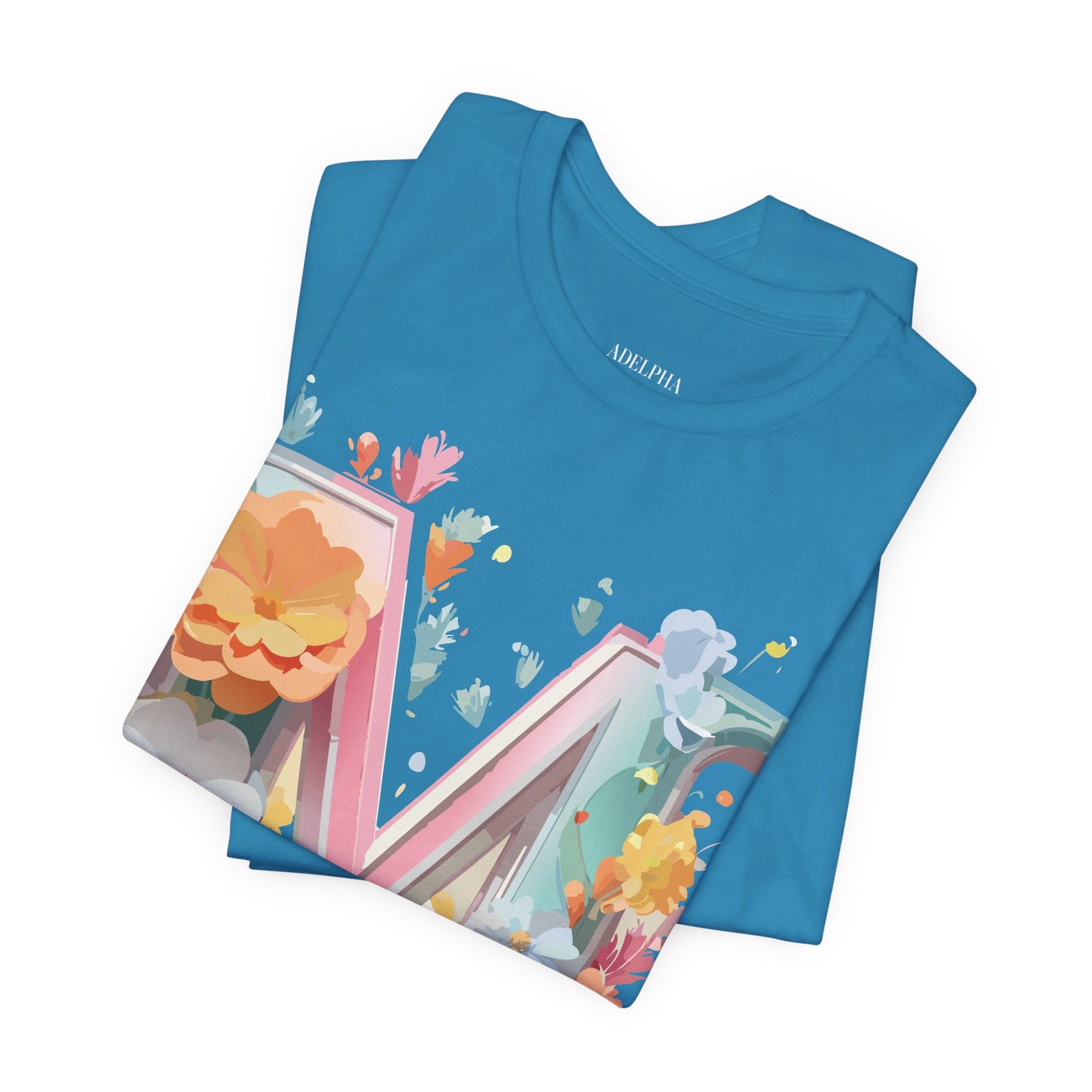 Natural Cotton Tee Shirt - Letters Collection - M Printify
