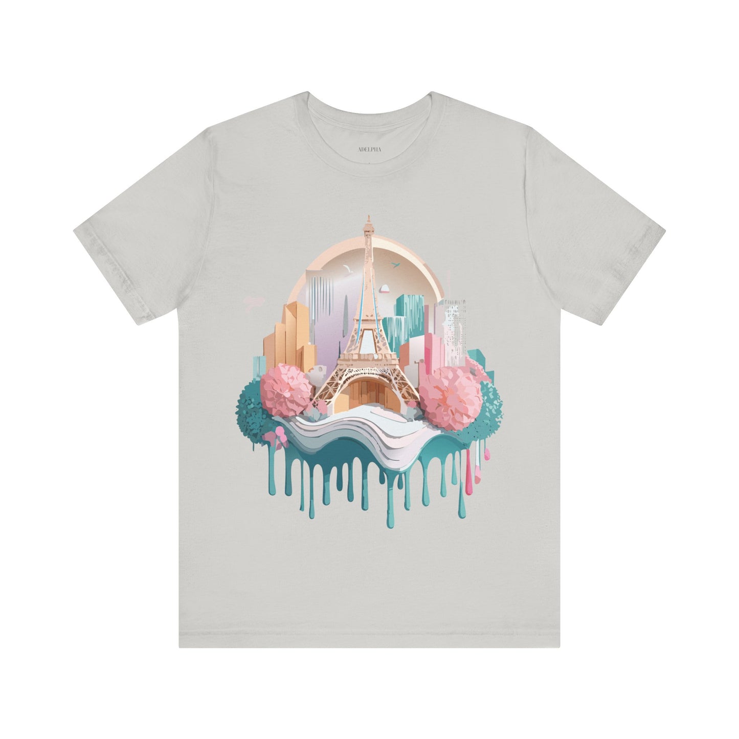 Natural Cotton Tee Shirt - Beautiful Places Collection - Paris Printify