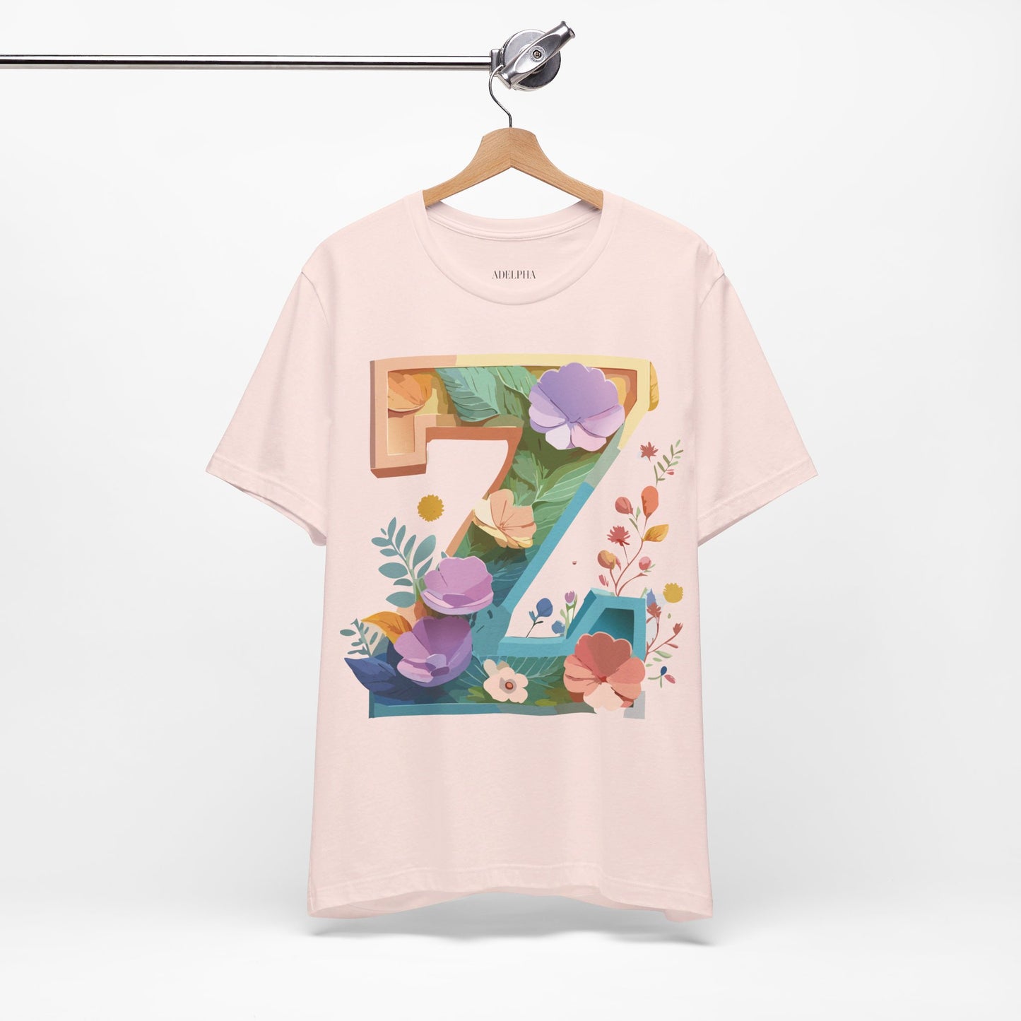 Natural Cotton Tee Shirt - Letters Collection - Z Printify