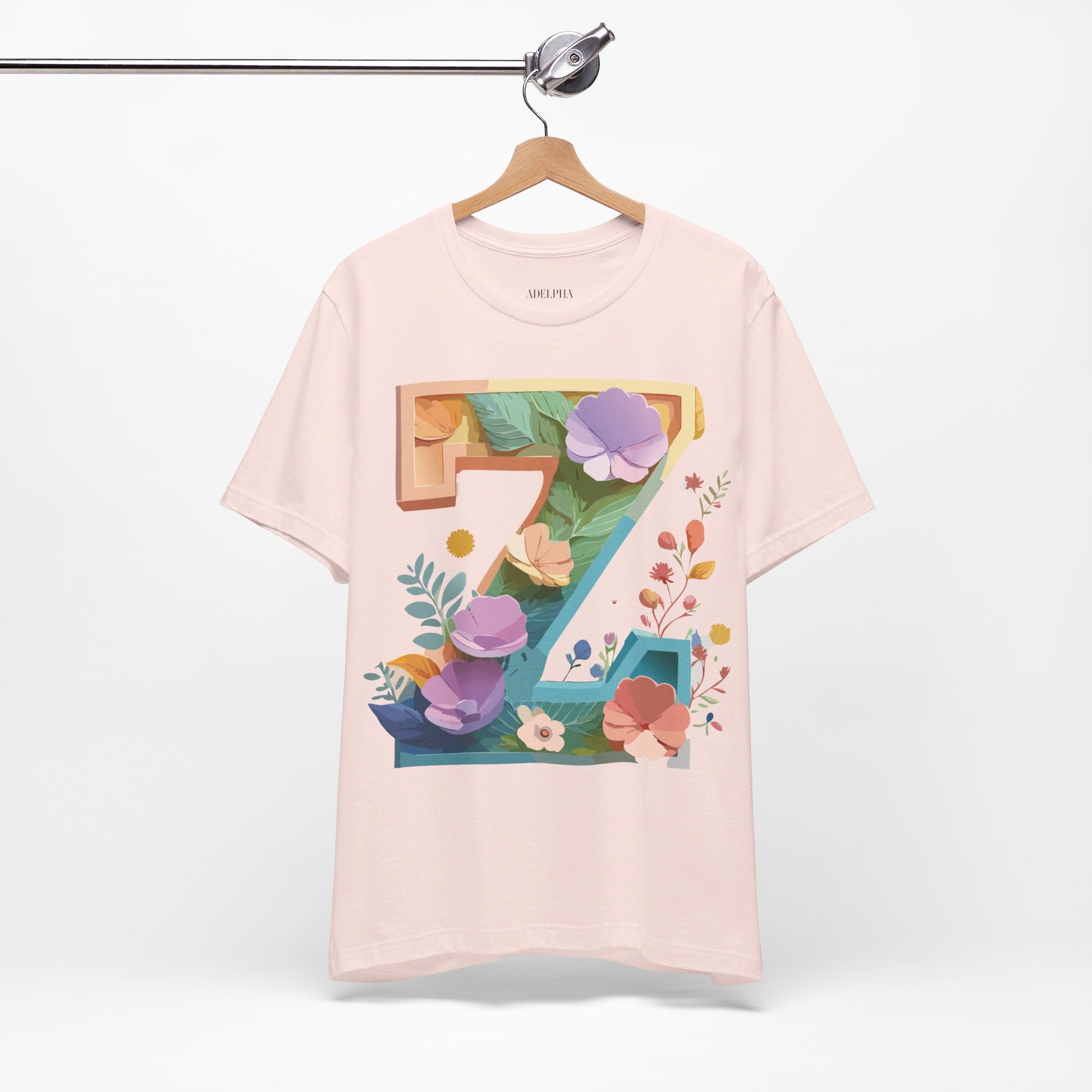 Natural Cotton Tee Shirt - Letters Collection - Z Printify