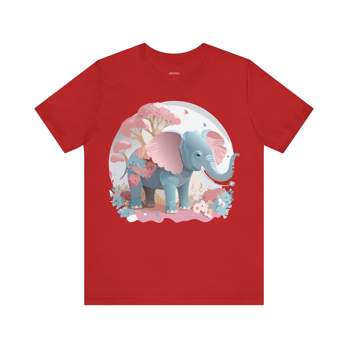 Natural Cotton Tee Shirt with Elephant Printify