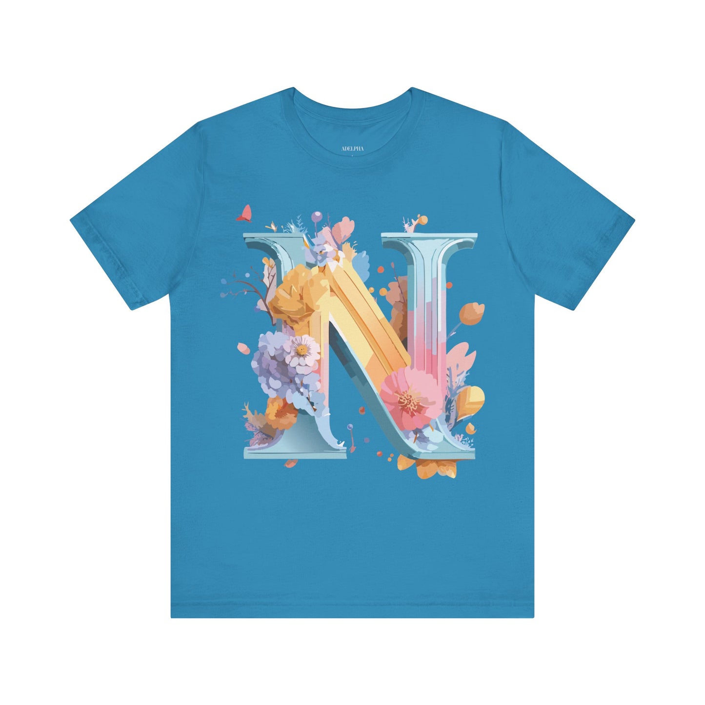 Natural Cotton Tee Shirt - Letters Collection - N Printify