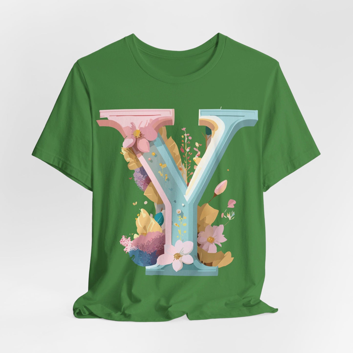 Natural Cotton Tee Shirt - Letters Collection - Y Printify