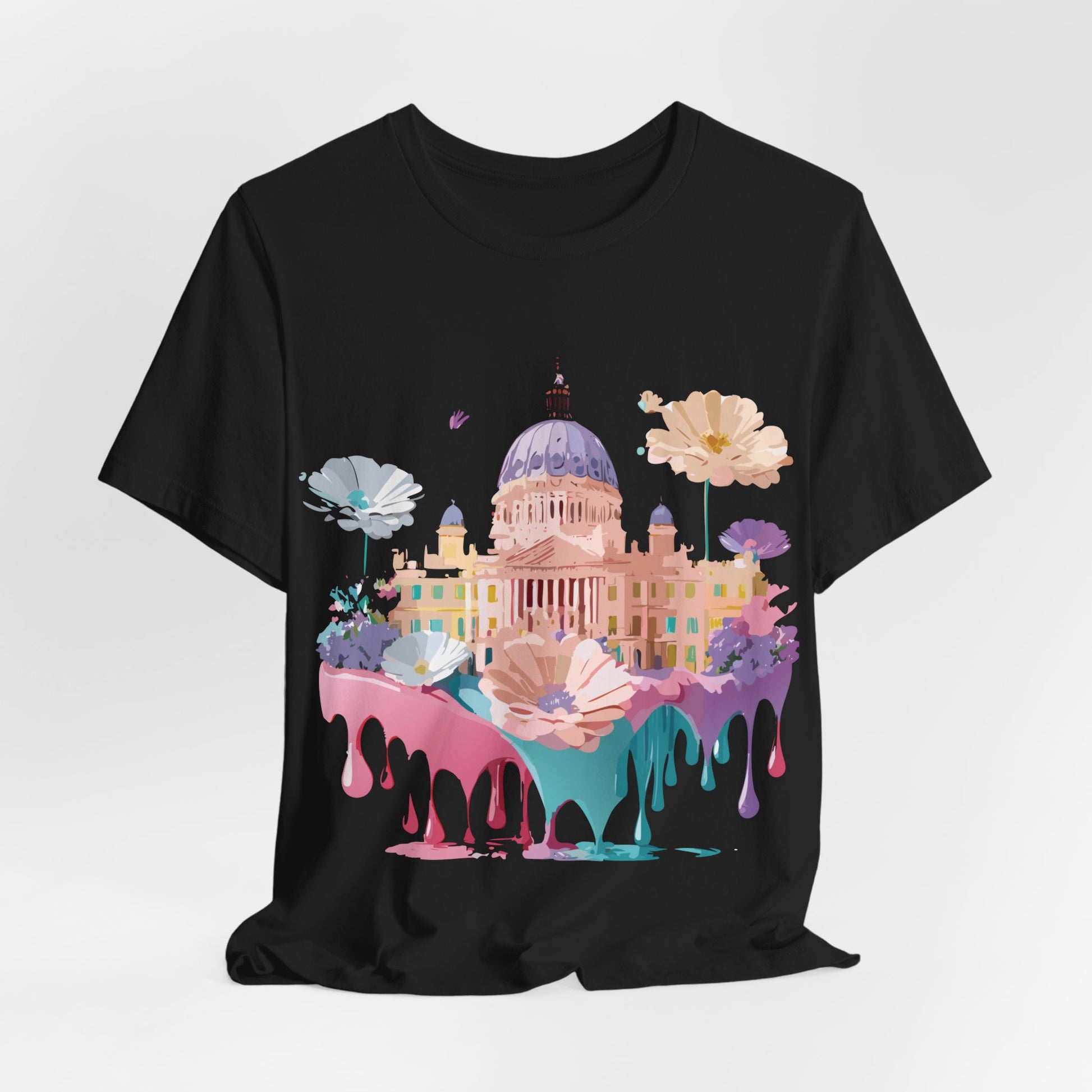 Natural Cotton Tee Shirt - Beautiful Places Collection - Madrid Printify