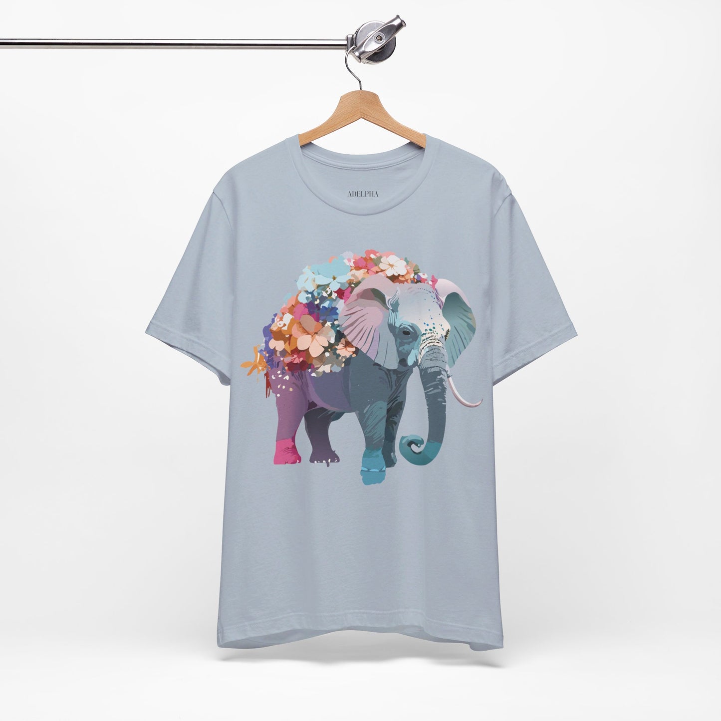 Natural Cotton Tee Shirt with Elephant Printify