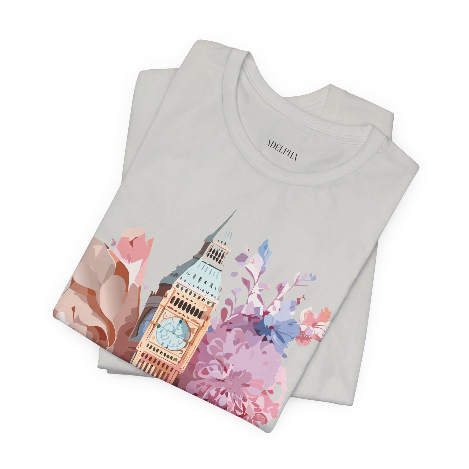 Natural Cotton Tee Shirt - Beautiful Places Collection - London Printify