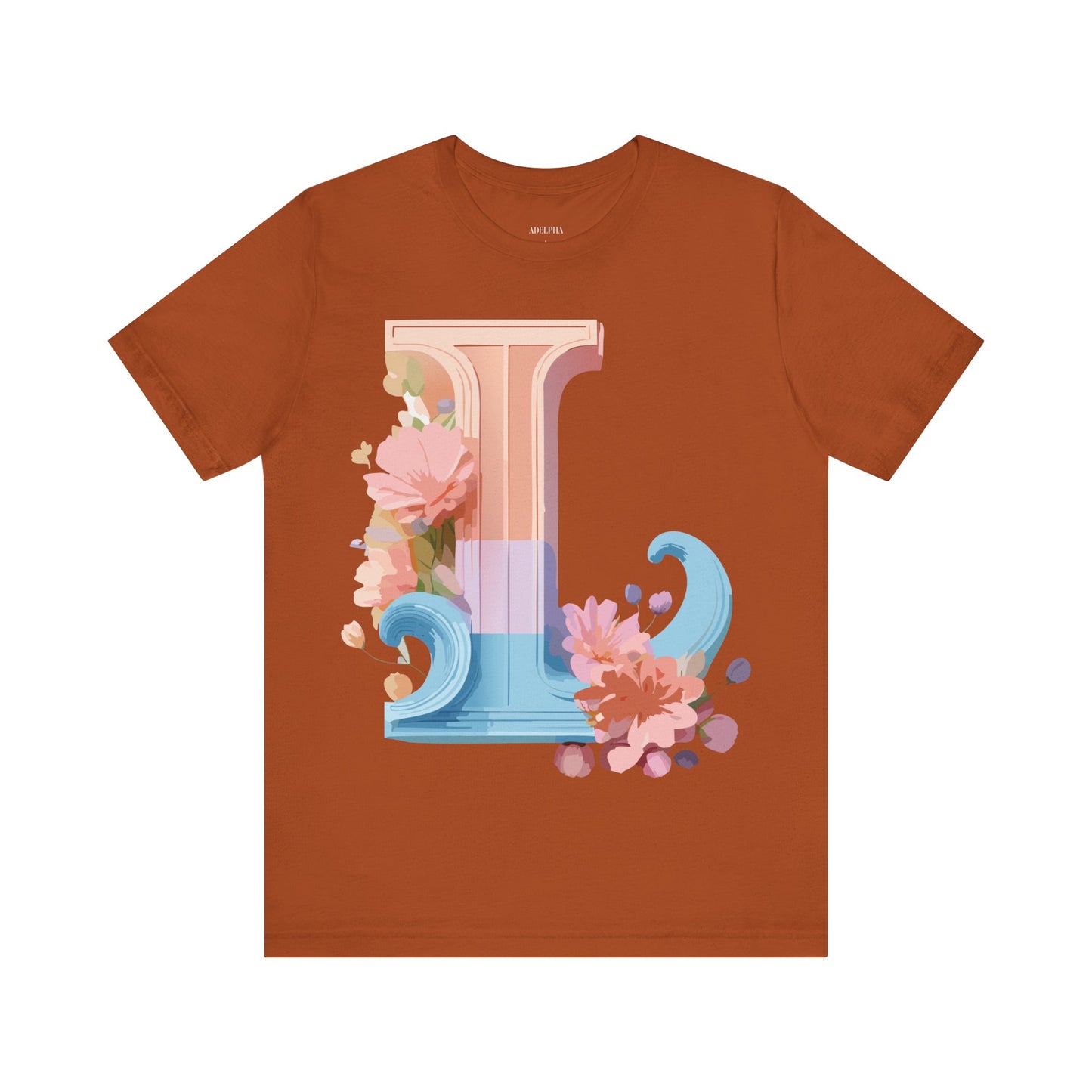Natural Cotton Tee Shirt - Letters Collection - L Printify