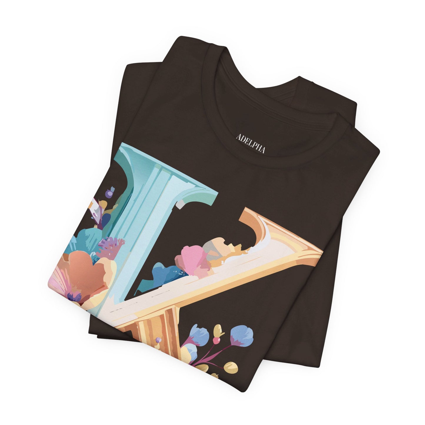 Natural Cotton Tee Shirt - Letters Collection - K Printify