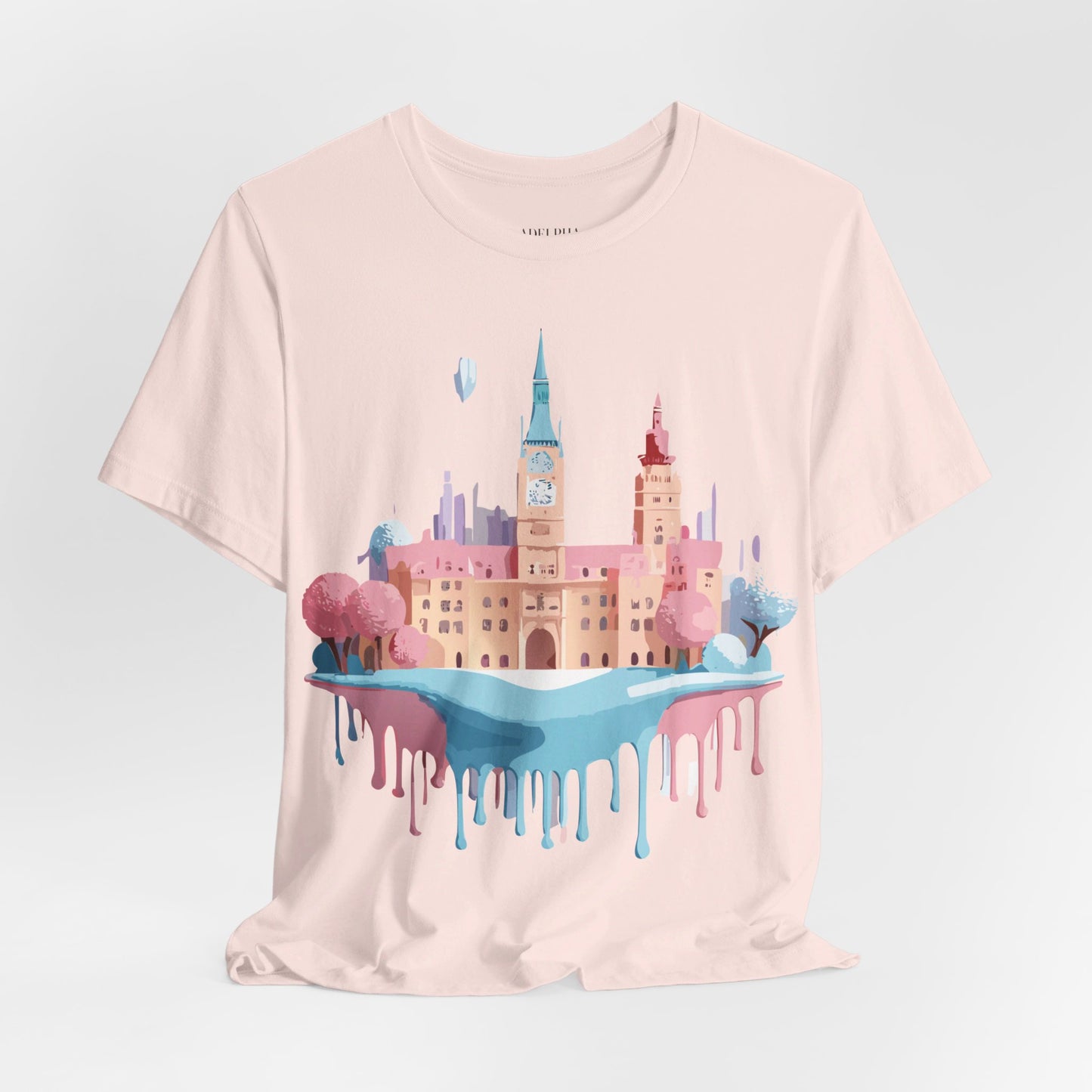 Natural Cotton Tee Shirt - Beautiful Places Collection - Prague Printify
