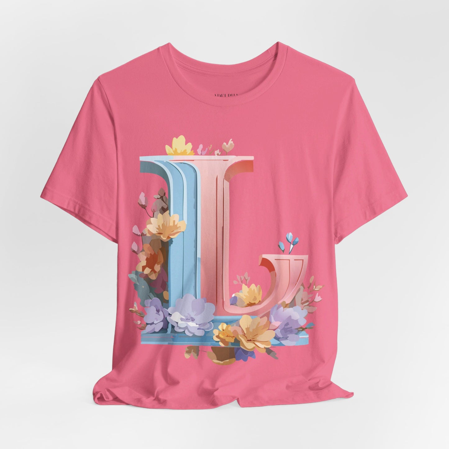Natural Cotton Tee Shirt - Letters Collection - L Printify