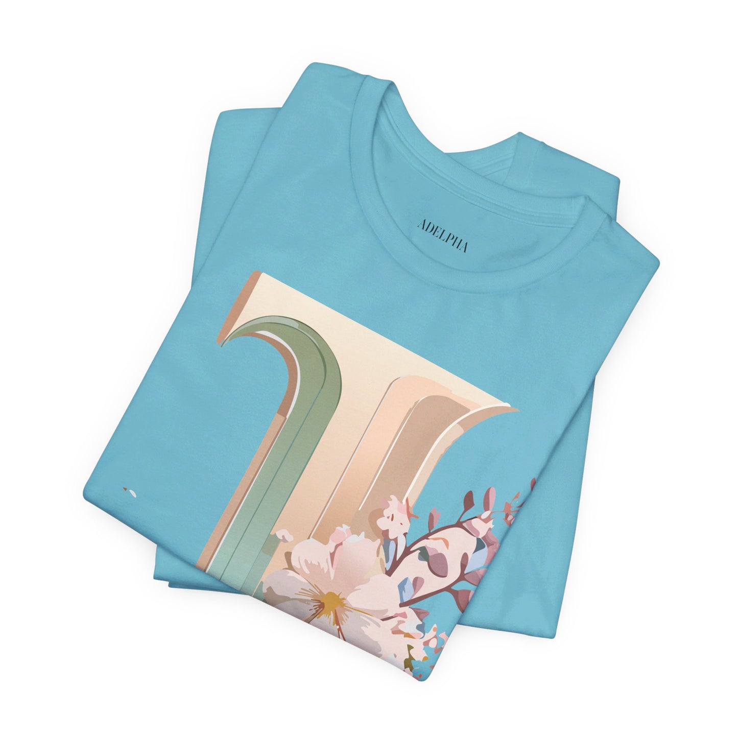 Natural Cotton Tee Shirt - Letters Collection - J Printify