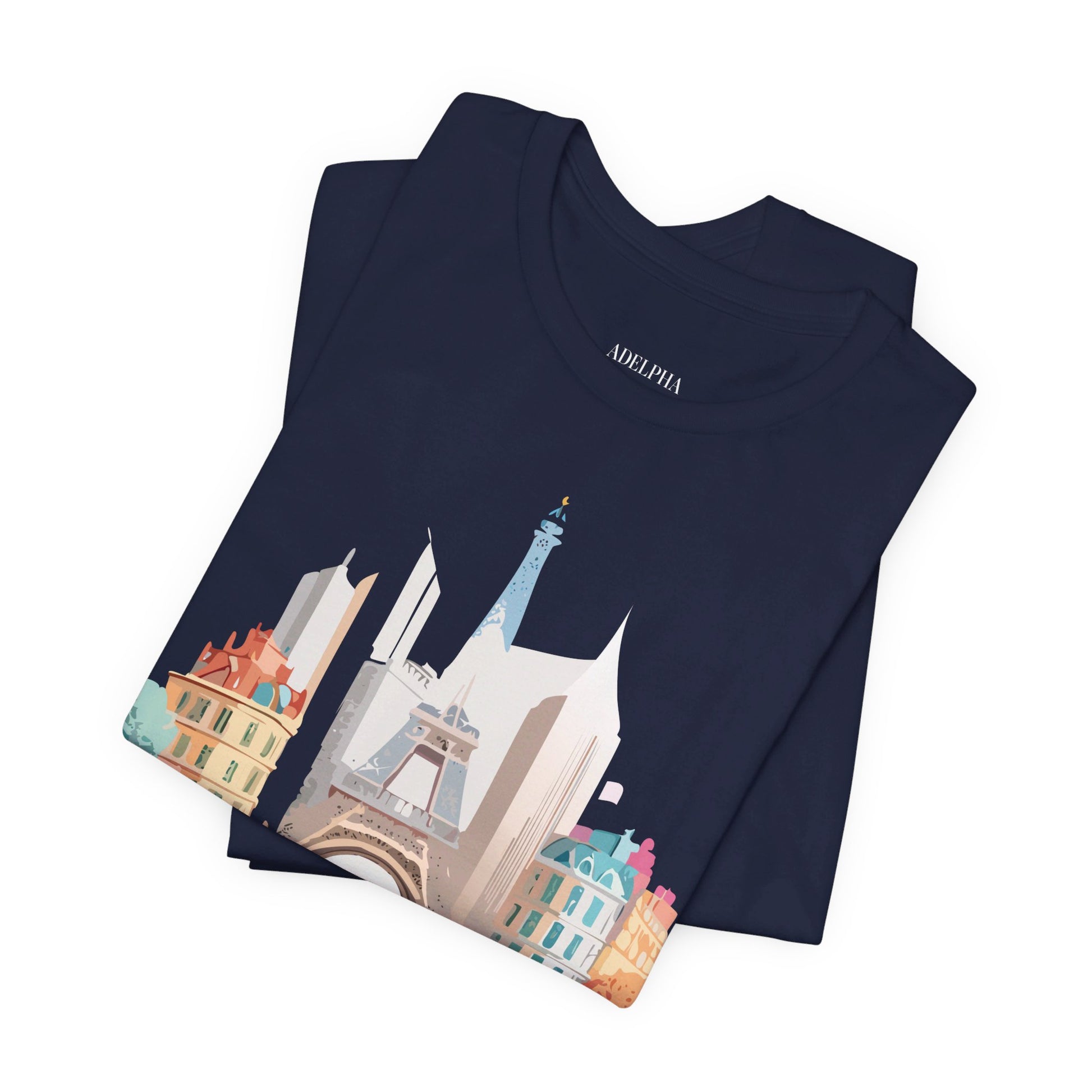Natural Cotton Tee Shirt - Beautiful Places Collection - Paris Printify