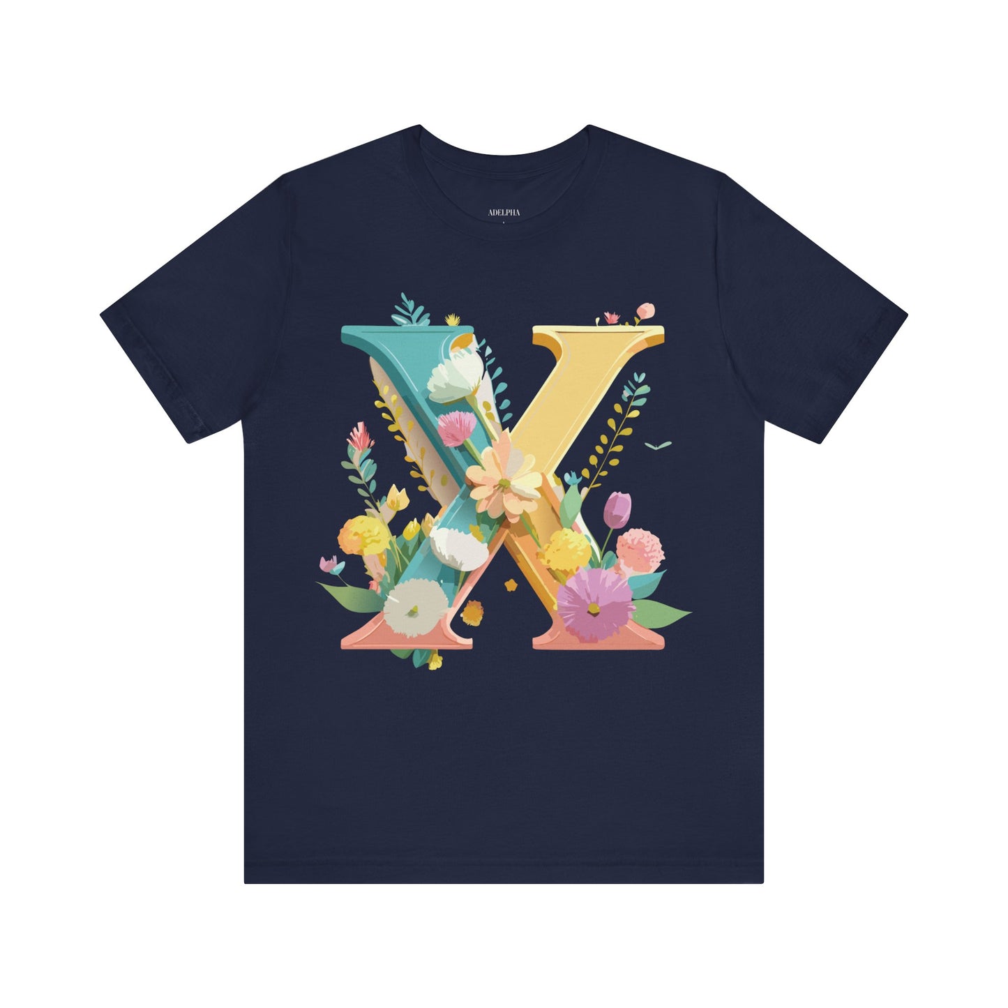 Natural Cotton Tee Shirt - Letters Collection - X Printify