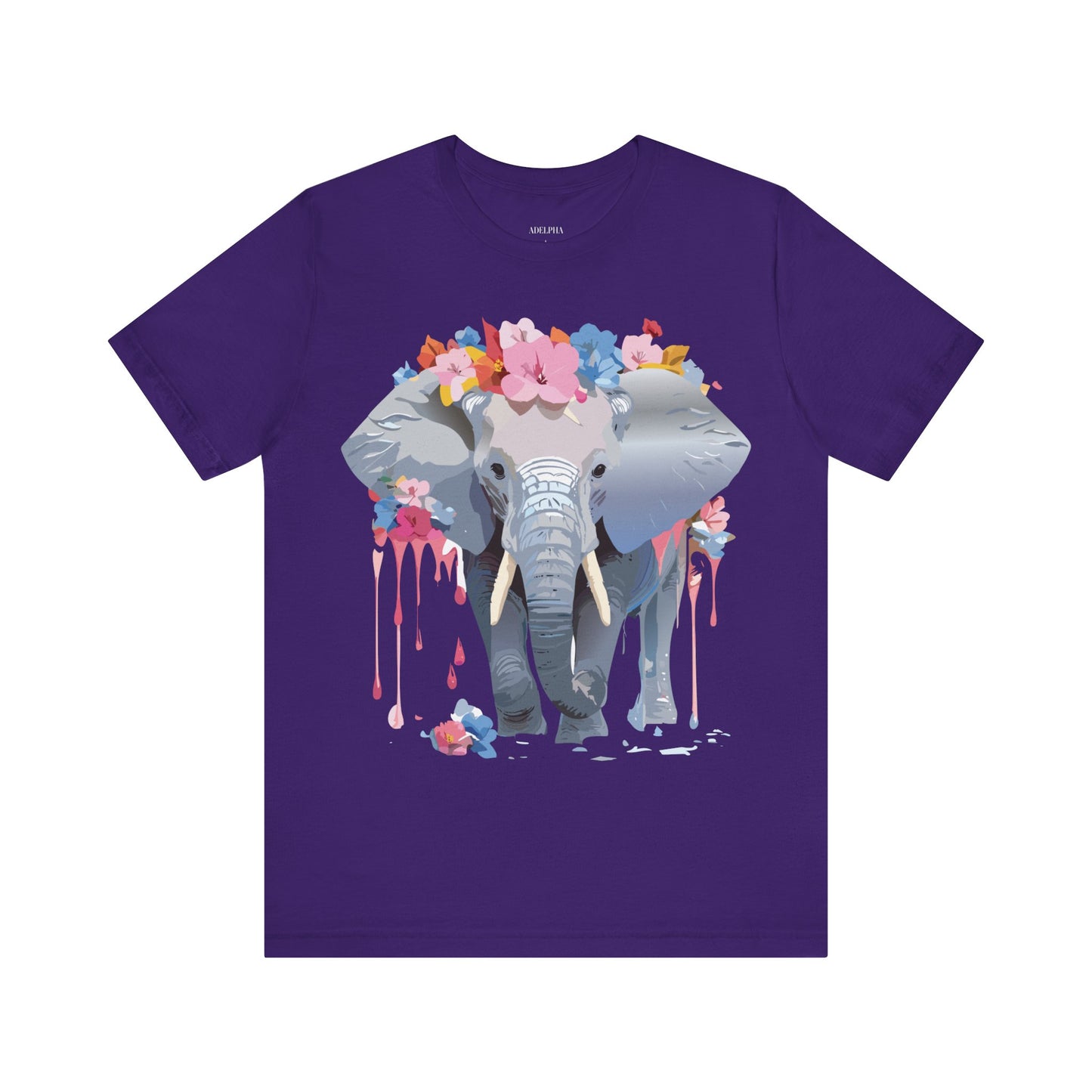 Natural Cotton Tee Shirt with Elephant Printify