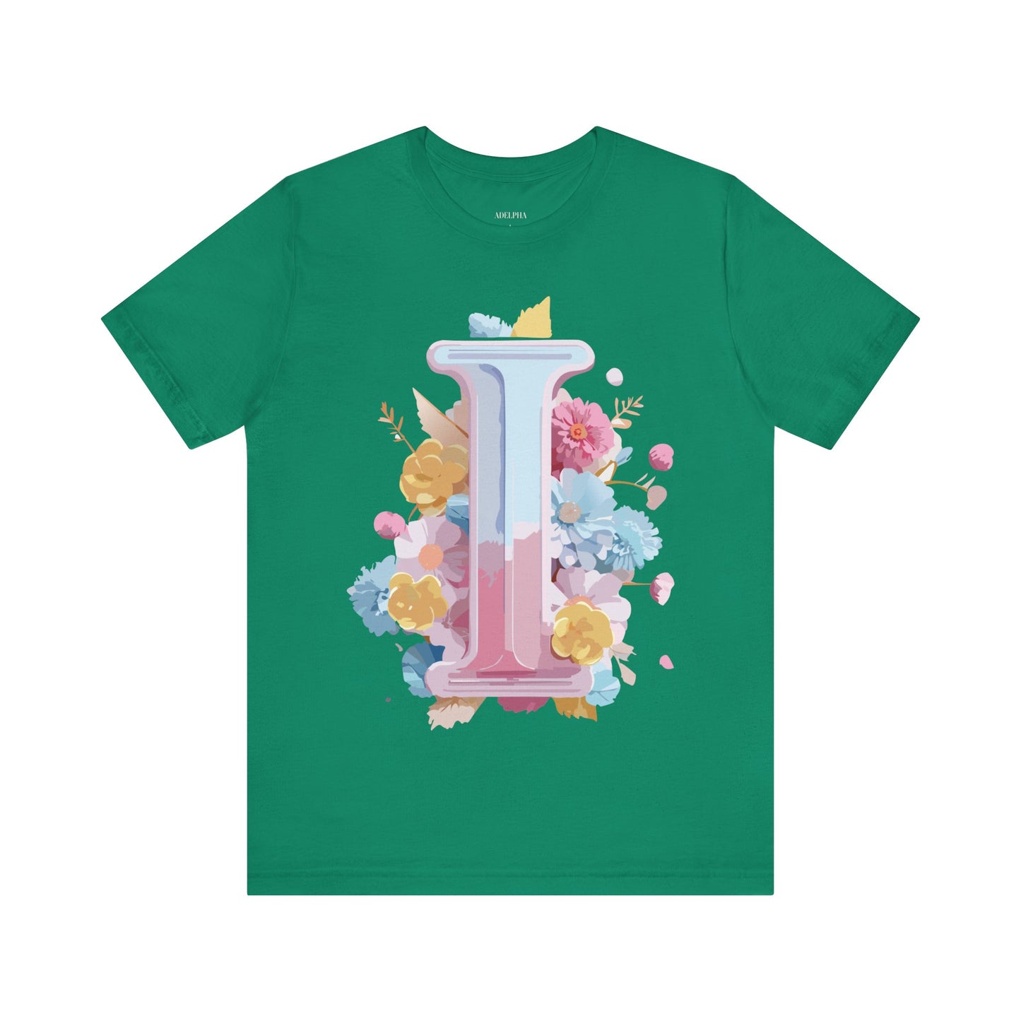 Natural Cotton Tee Shirt - Letters Collection - I Printify