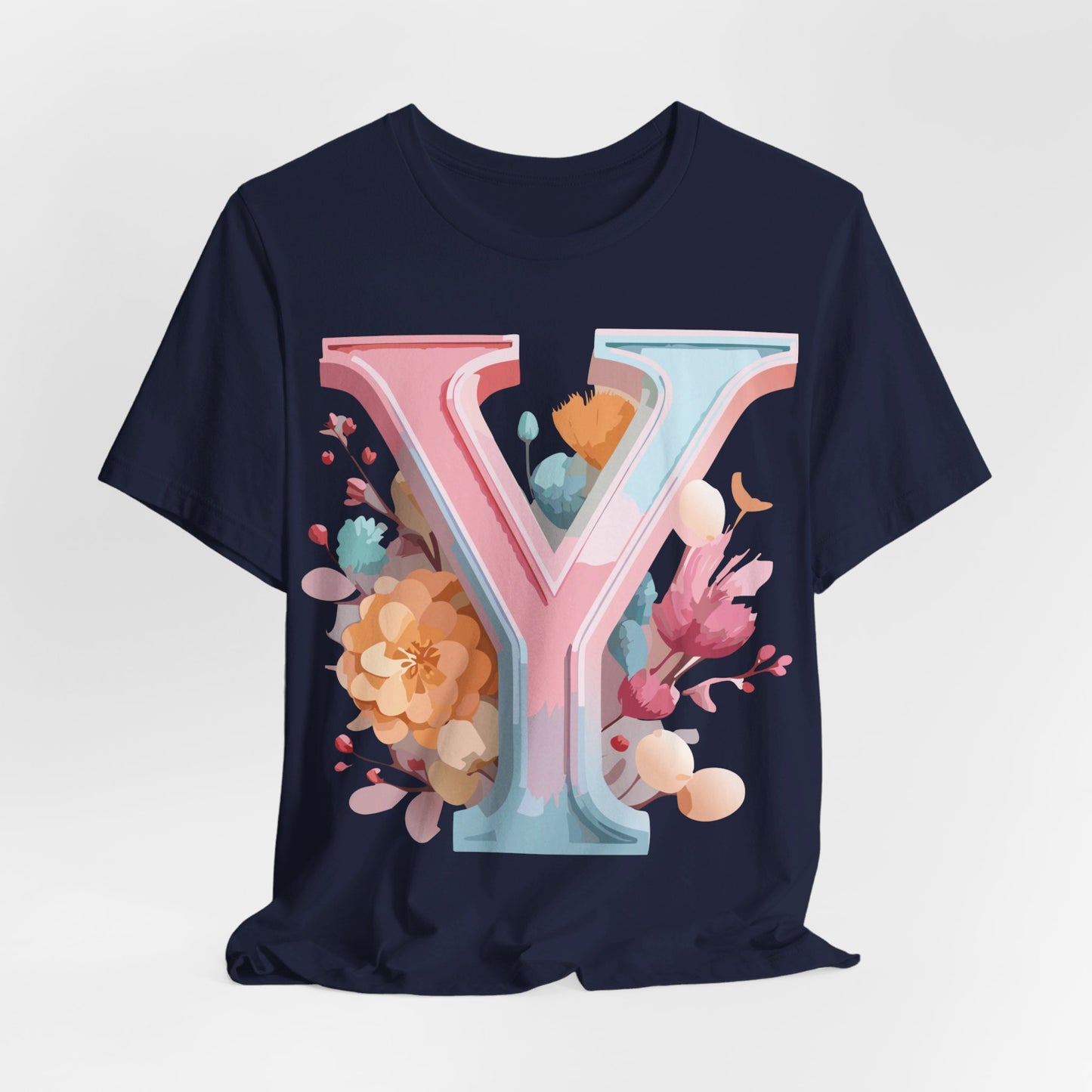 Natural Cotton Tee Shirt - Letters Collection - Y Printify