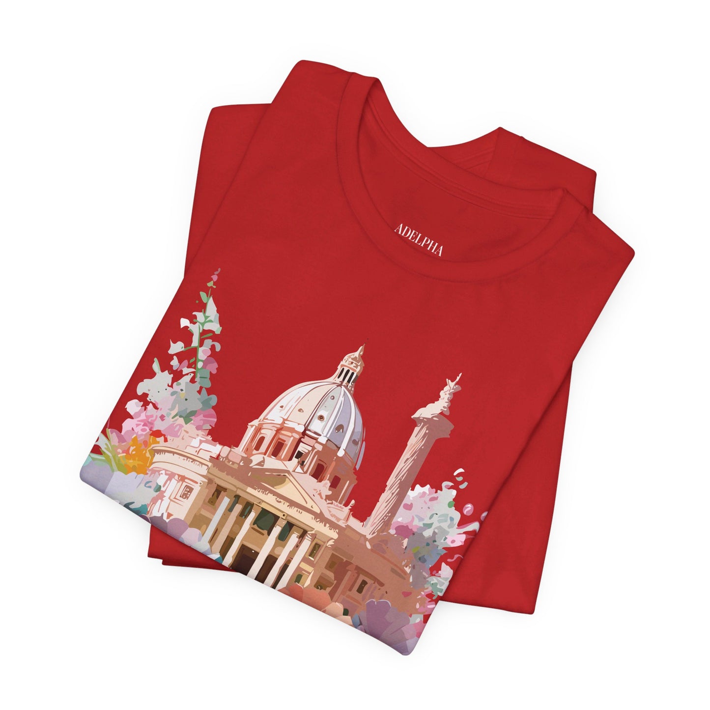 Natural Cotton Tee Shirt - Beautiful Places Collection - Rome Printify