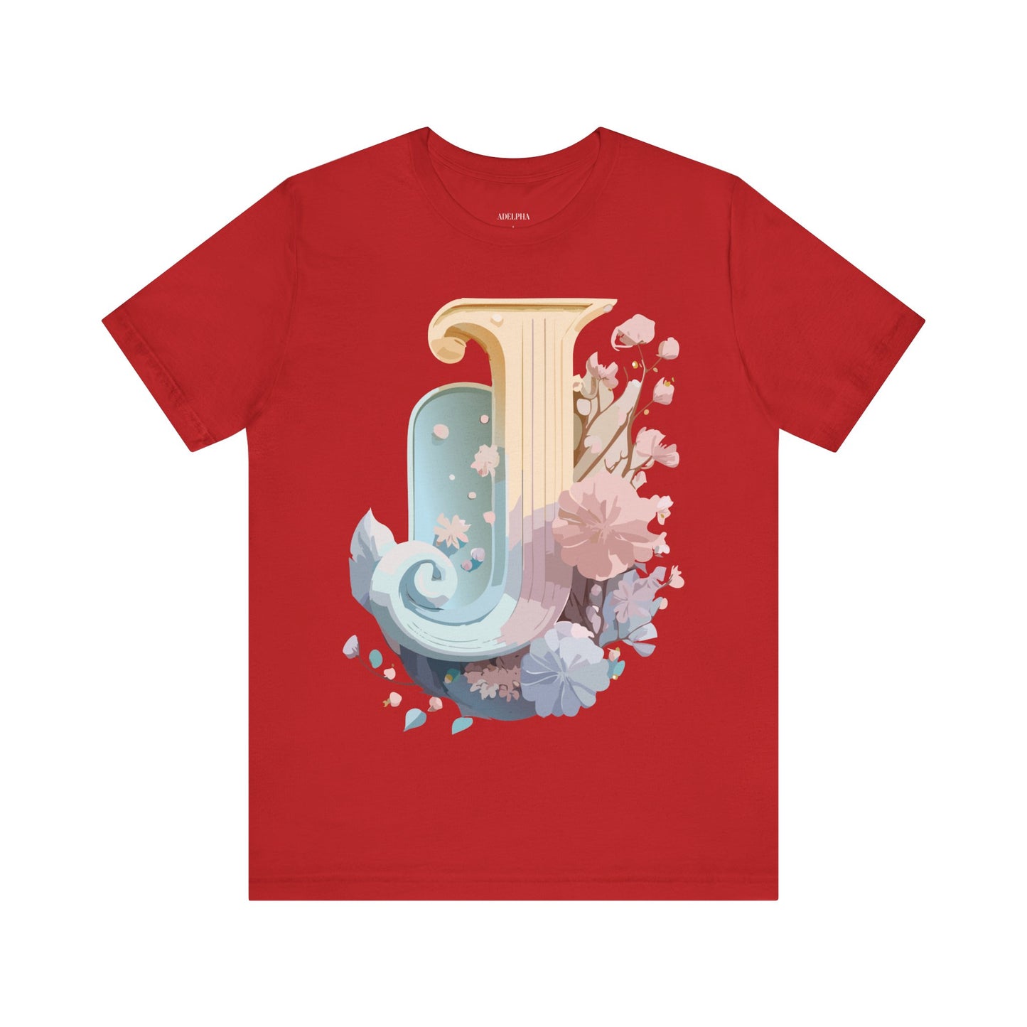 Natural Cotton Tee Shirt - Letters Collection - J Printify