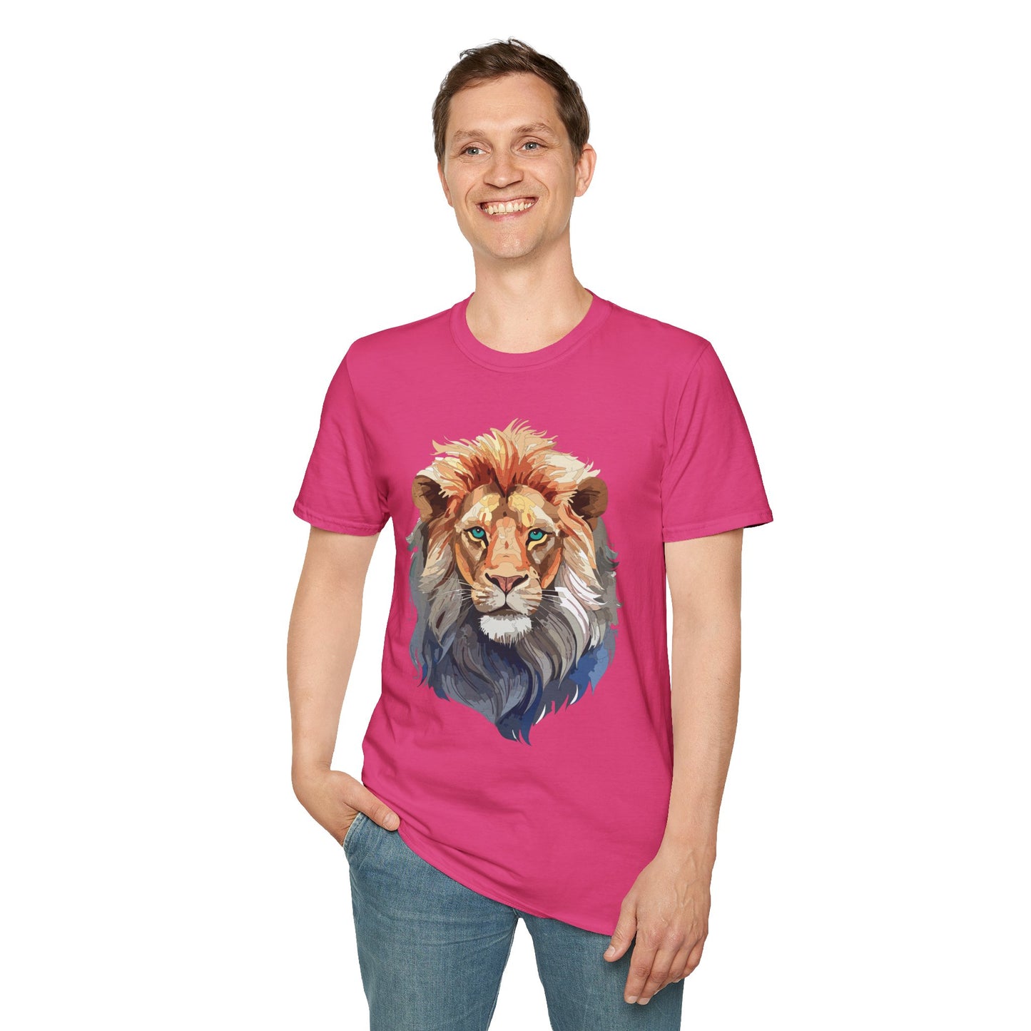 Lion Shirt, Shirt with Lion, Floral Lion Tee, Shirt with Animals