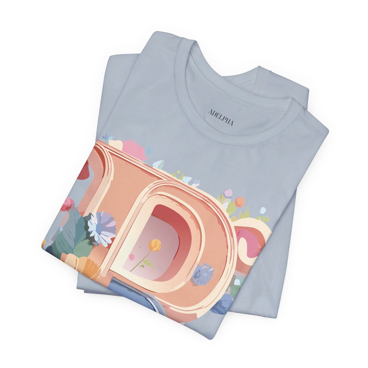 Natural Cotton Tee Shirt - Letters Collection - R Printify