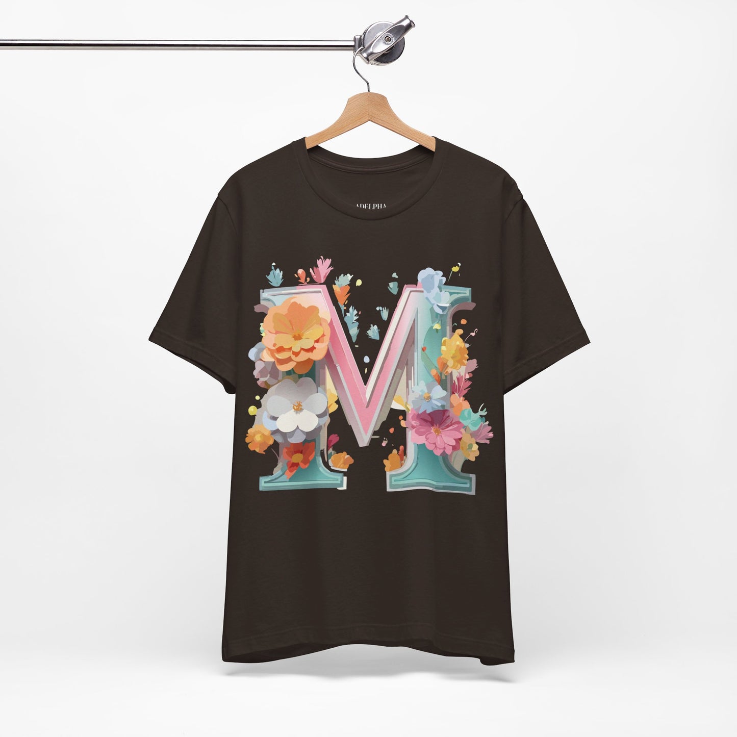 Natural Cotton Tee Shirt - Letters Collection - M Printify