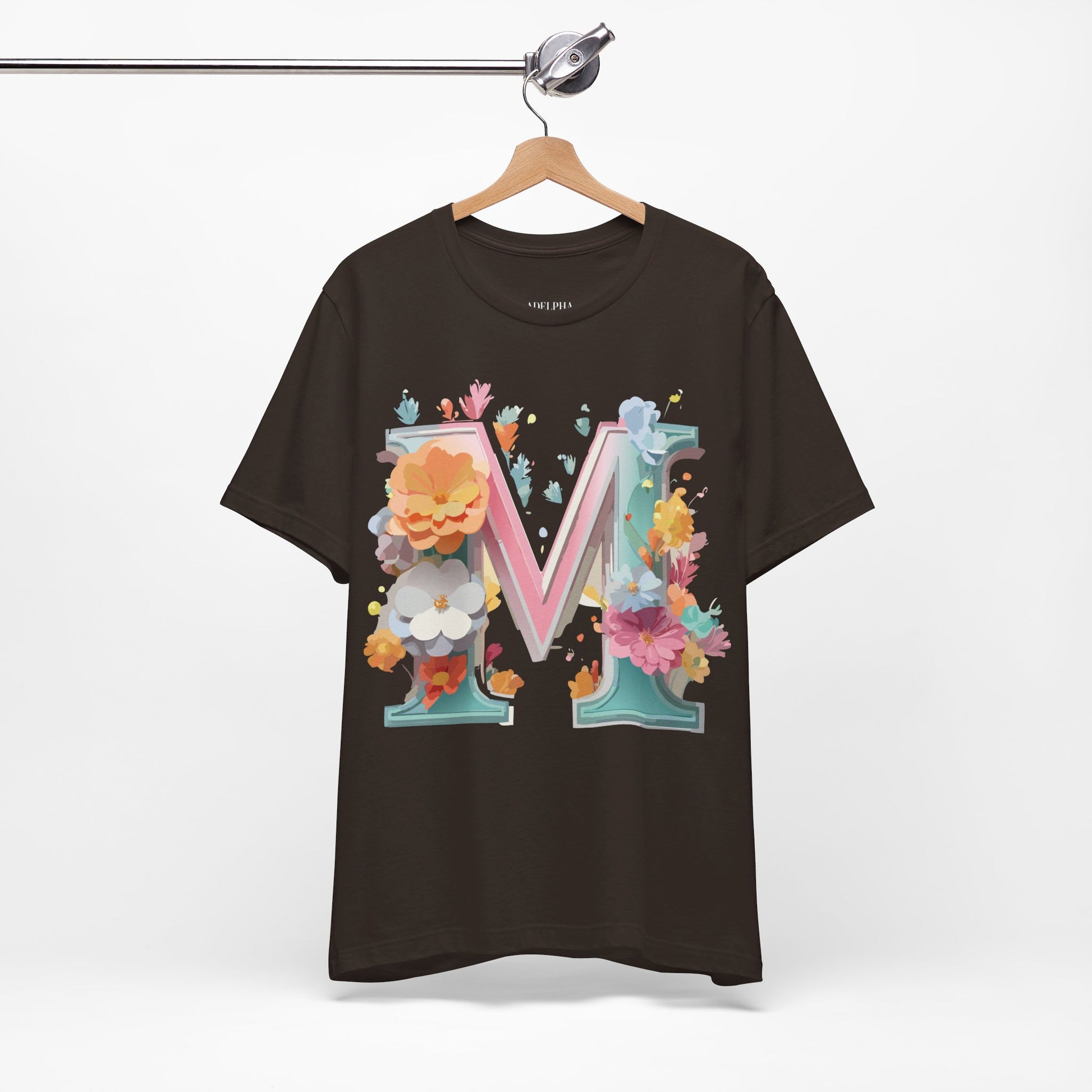 Natural Cotton Tee Shirt - Letters Collection - M Printify