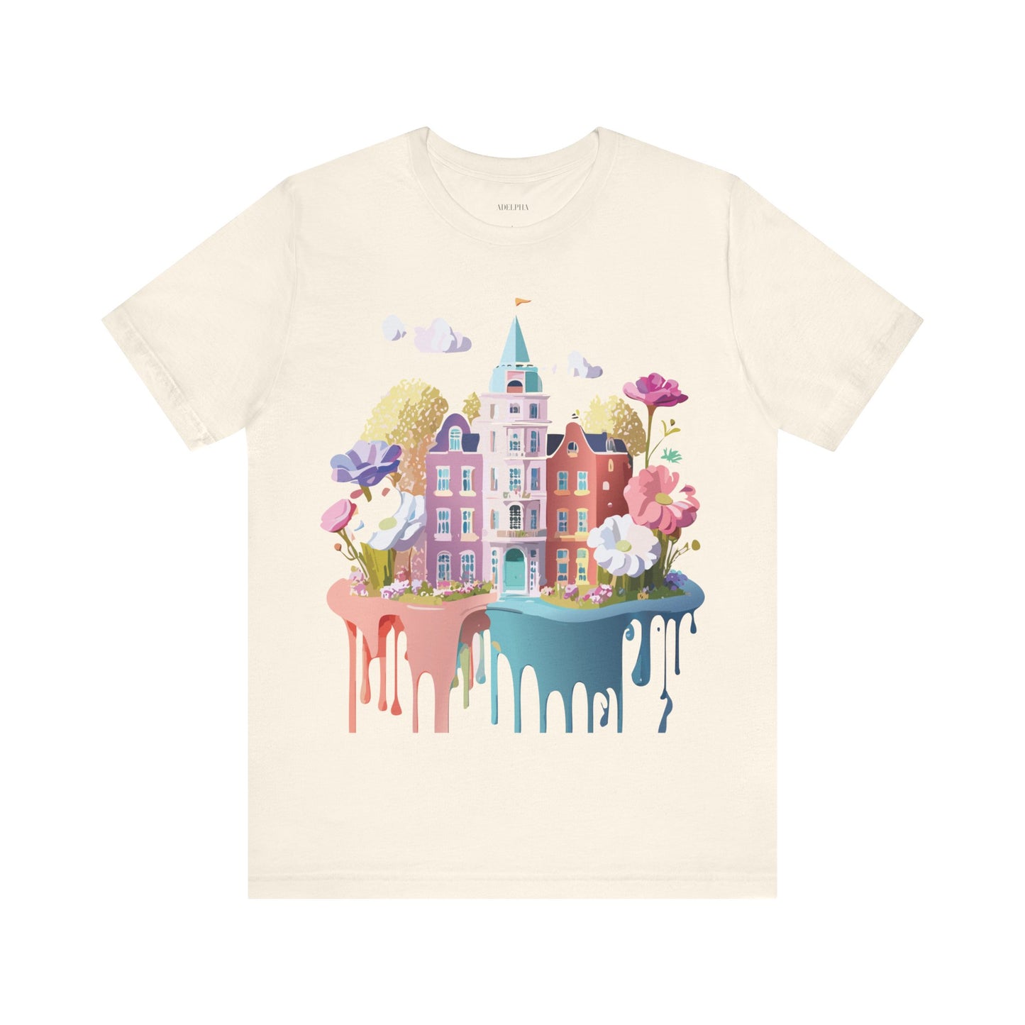 Natural Cotton Tee Shirt - Beautiful Places Collection - Amsterdam Printify