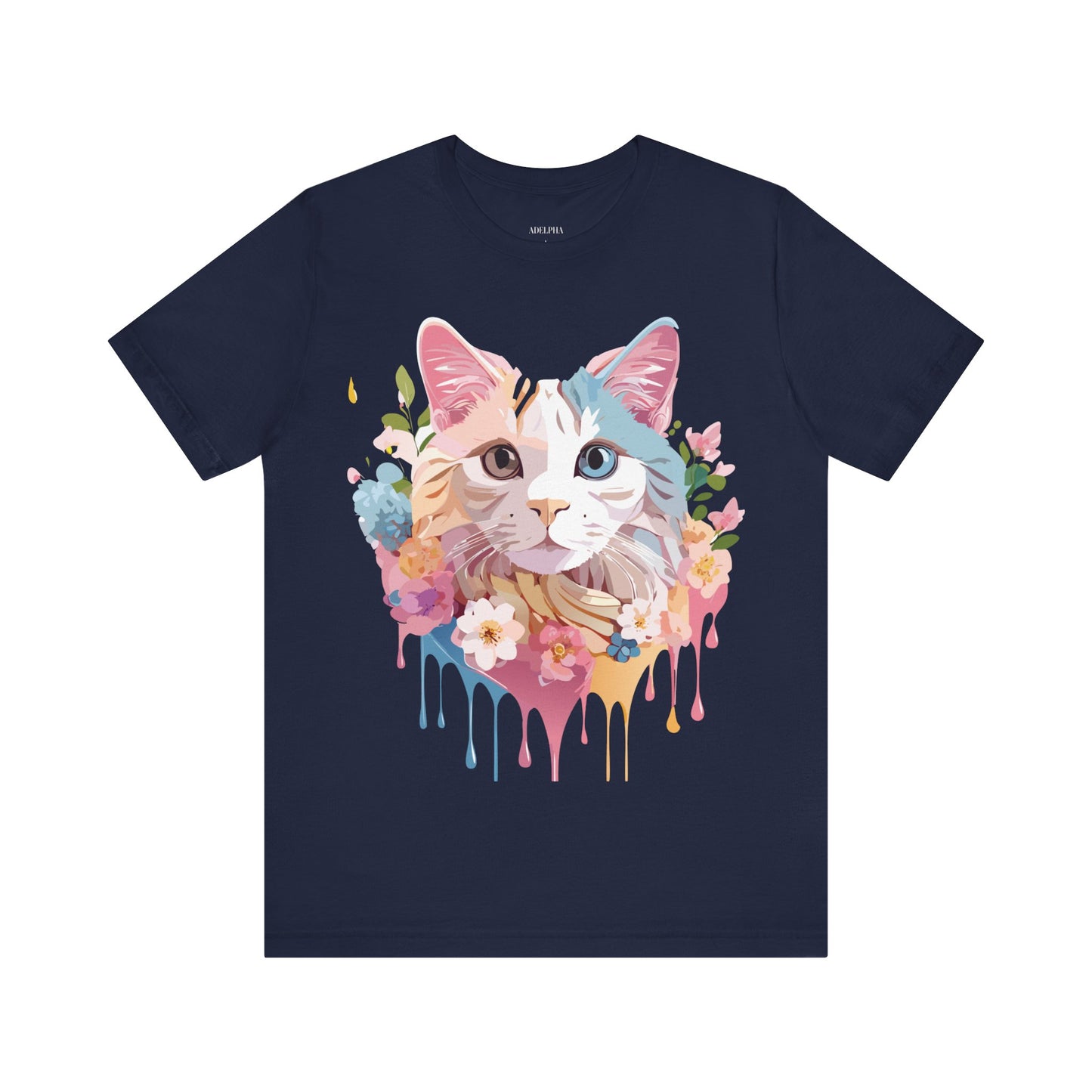 Natural Cotton Tee Shirt with Cat Printify