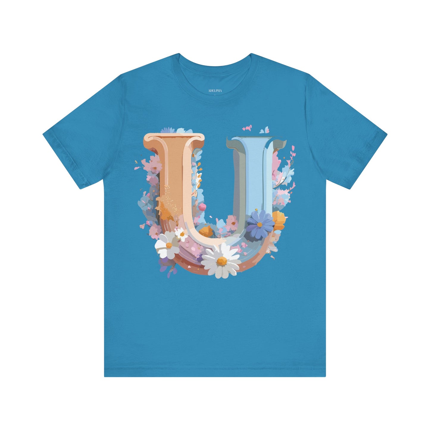 Natural Cotton Tee Shirt - Letters Collection - U Printify