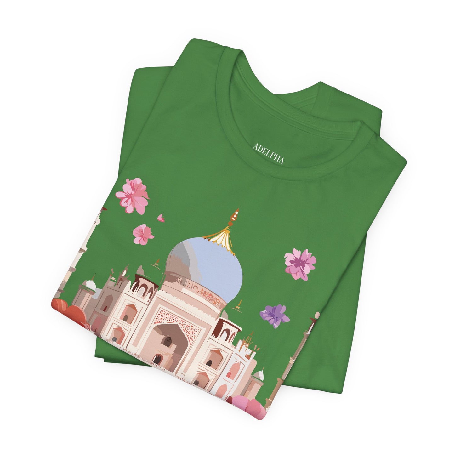 Natural Cotton Tee Shirt - Taj Mahal, India Printify